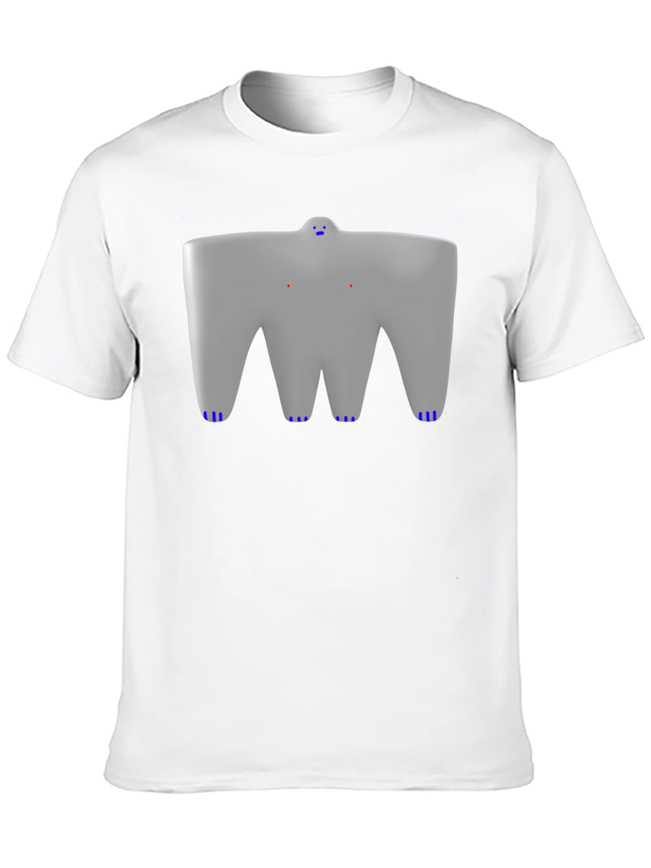 Black Abstract Character Graphic Tee - Modern Art T-Shirt view 10