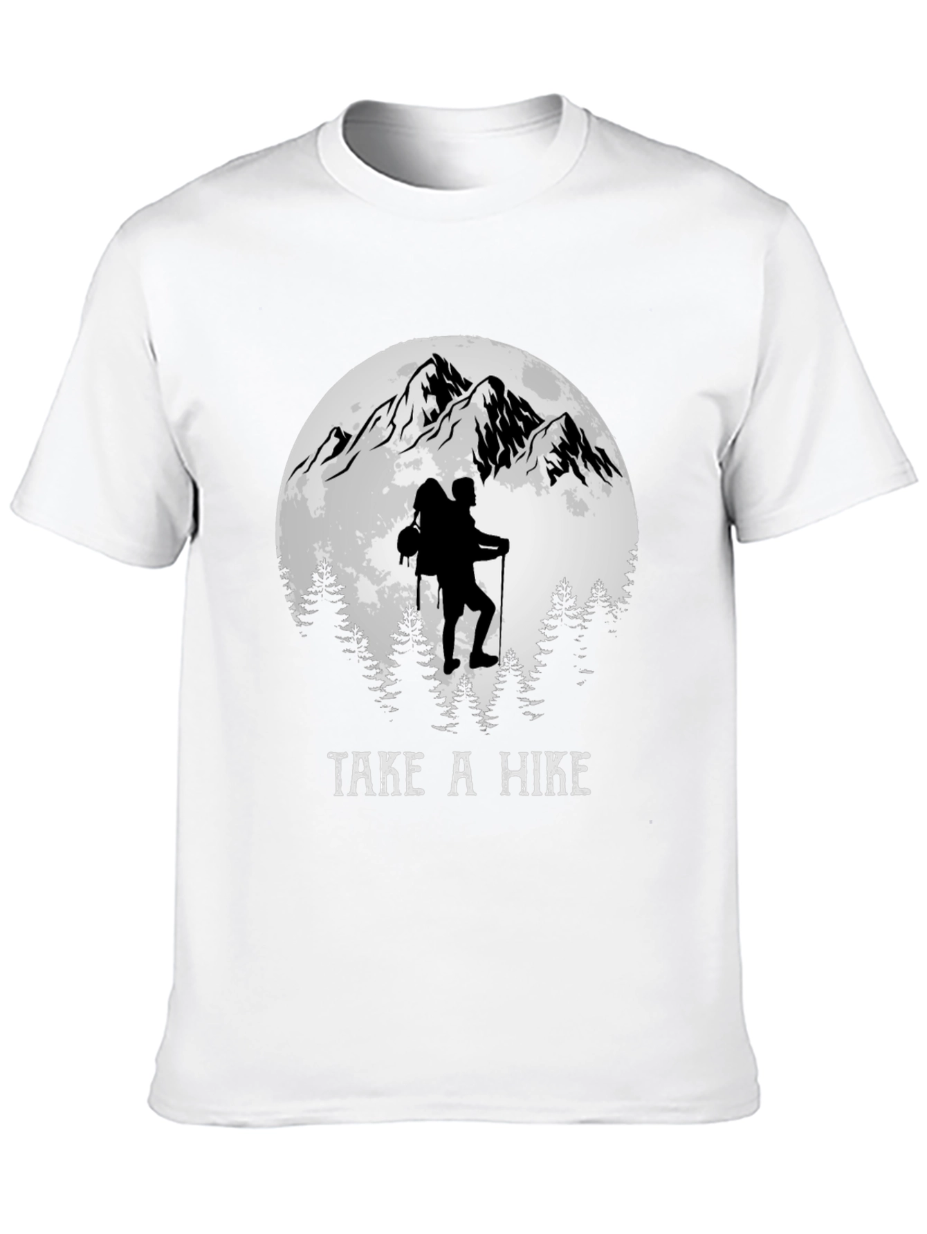 Black Take a Hike Tee: Mountain Adventure T-Shirt view 10