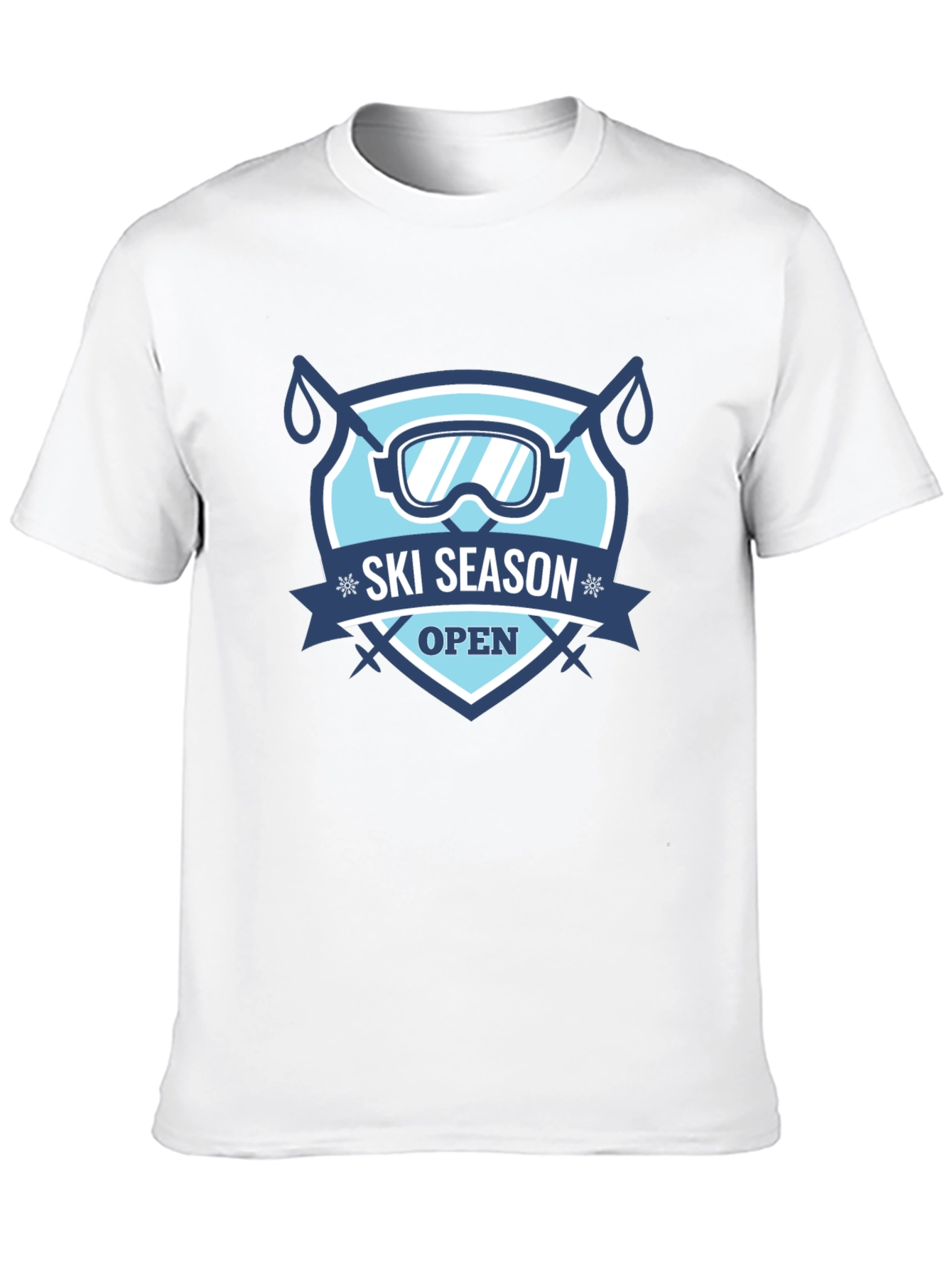 Black Ski Season Open Black T-Shirt view 10