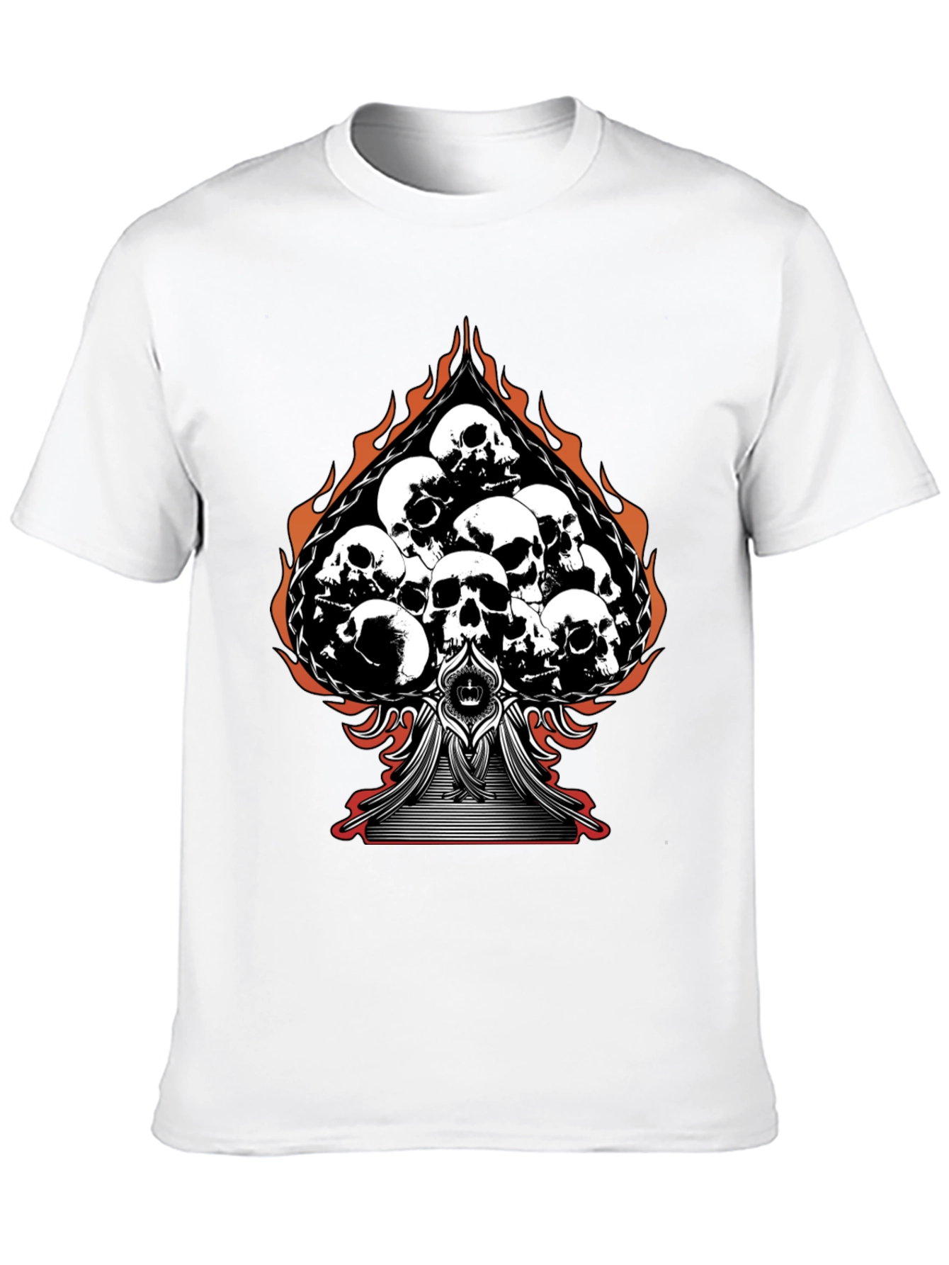 Black Skull Spade Graphic Tee - Black view 10