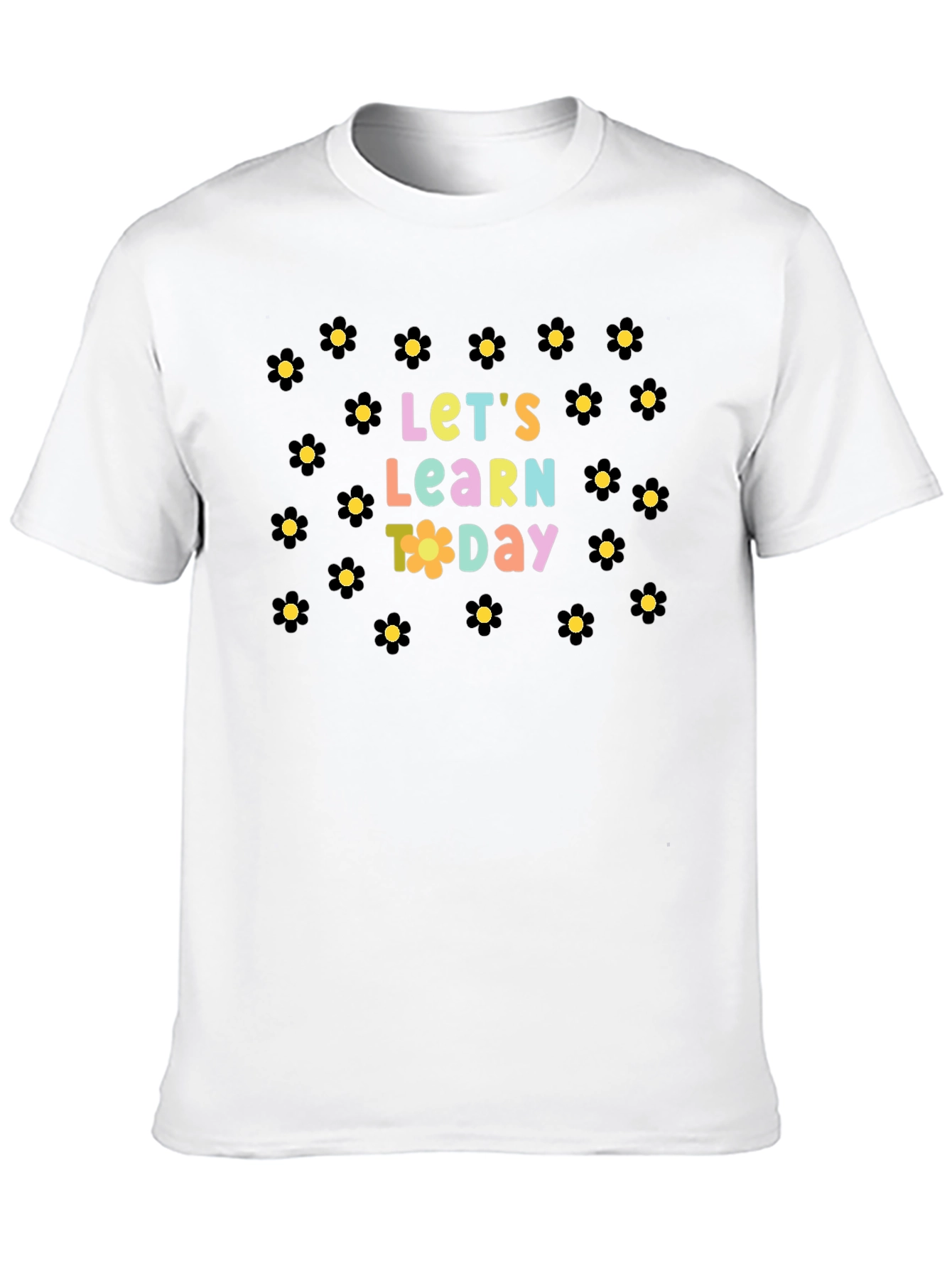 Black Let's Learn Today T-Shirt view 10