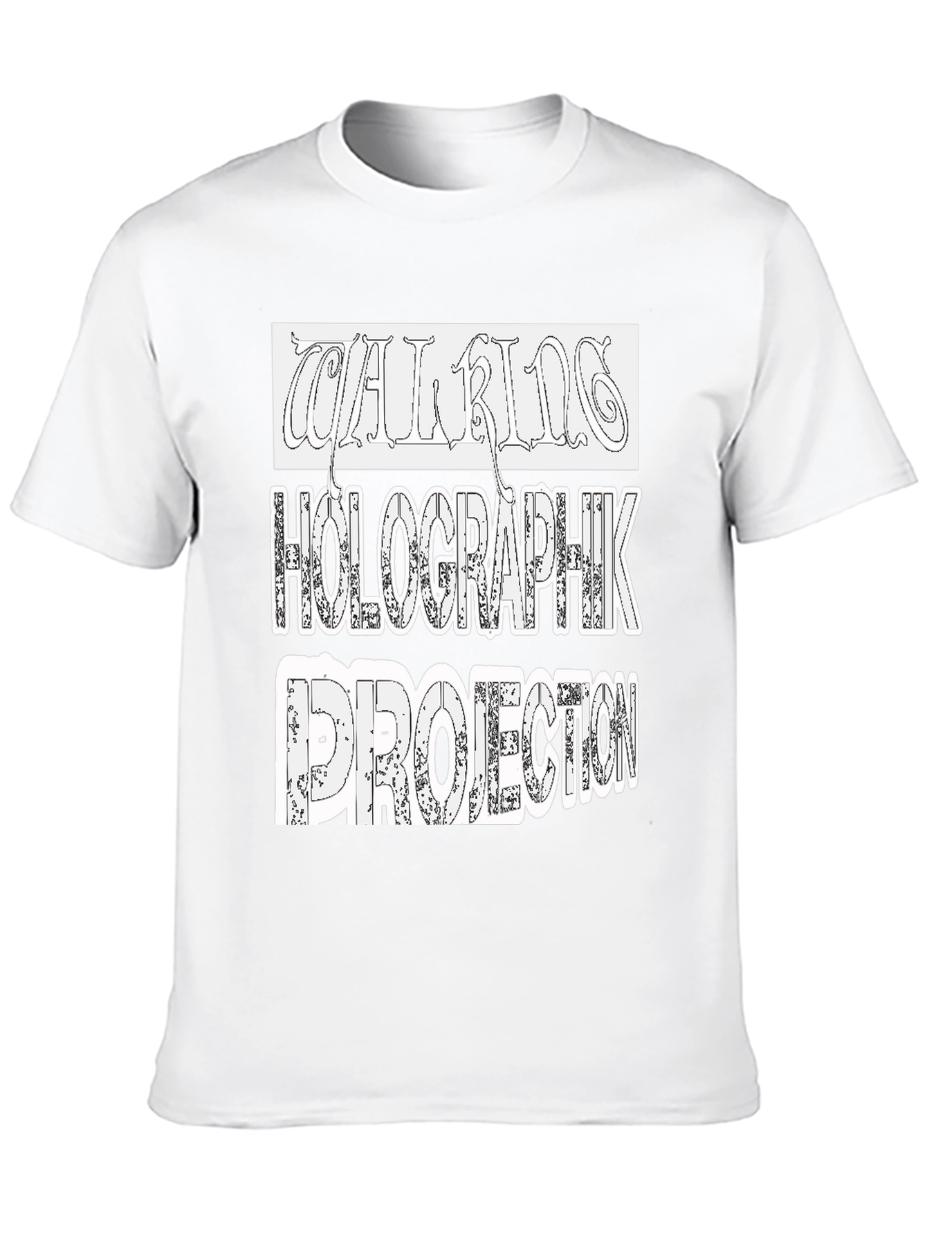 Black Holographik Projection Black T-Shirt view 10