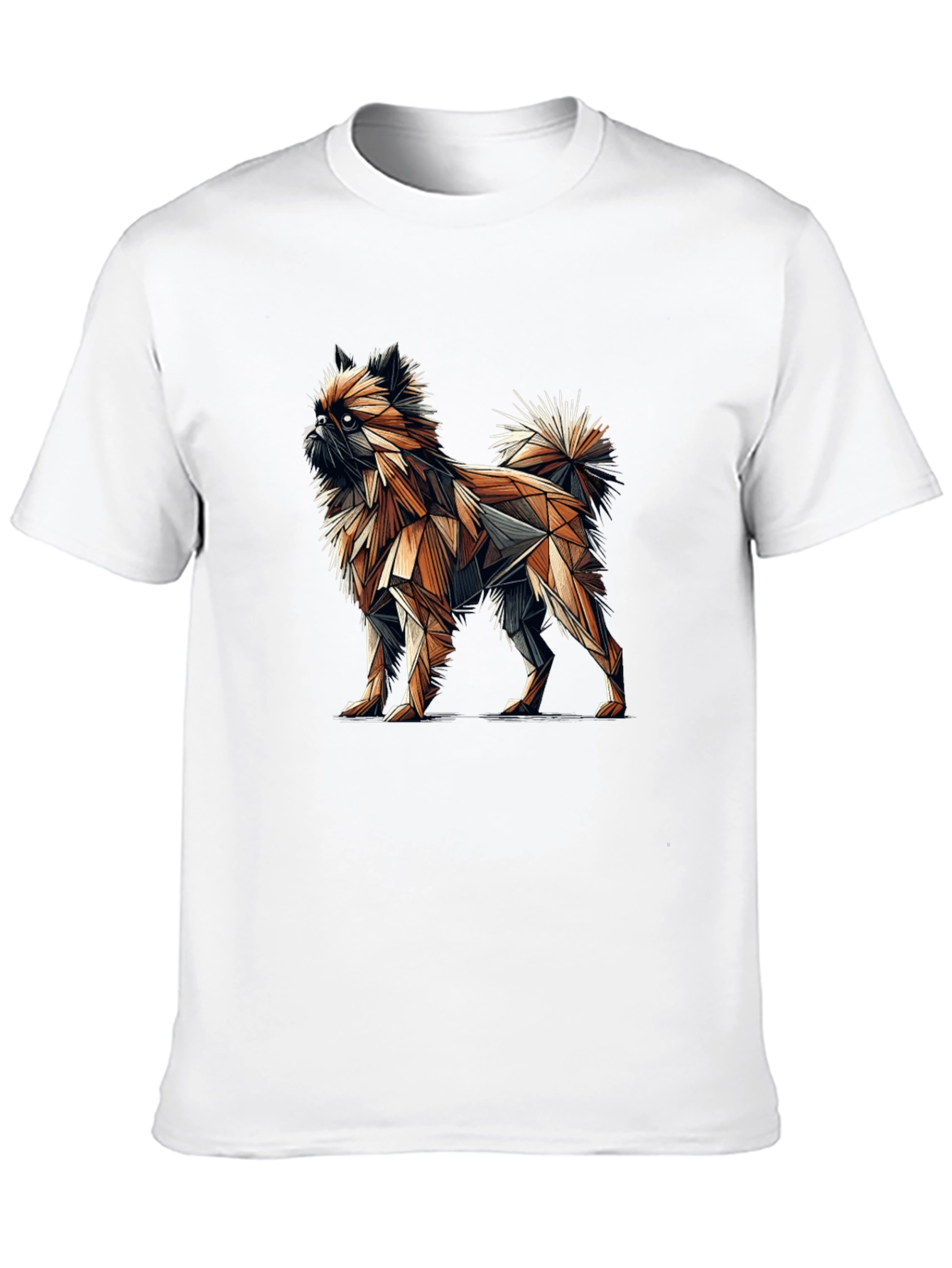 Geometric Dog Graphic Tee - 10