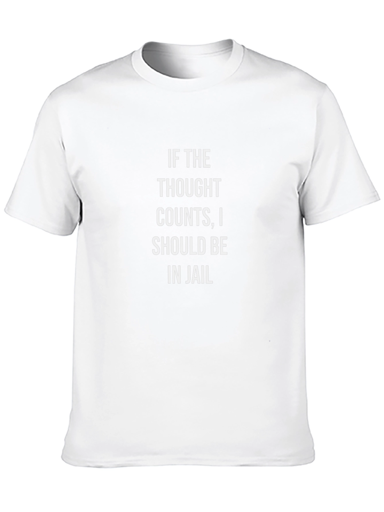 Black Funny "If The Thought Counts" Graphic Tee view 10