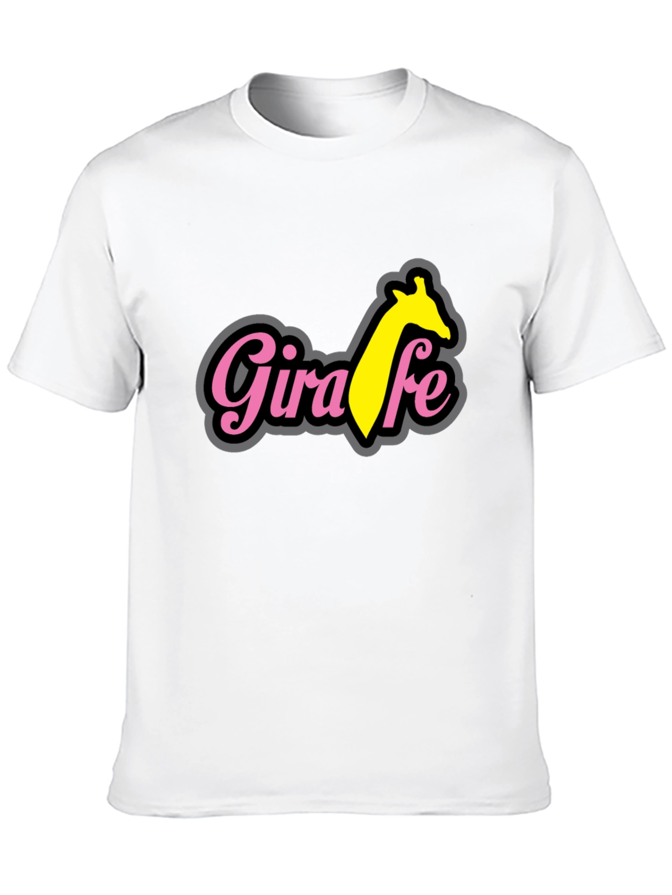 Black Giraffe T-Shirt - Black Cotton Blend Tee view 10