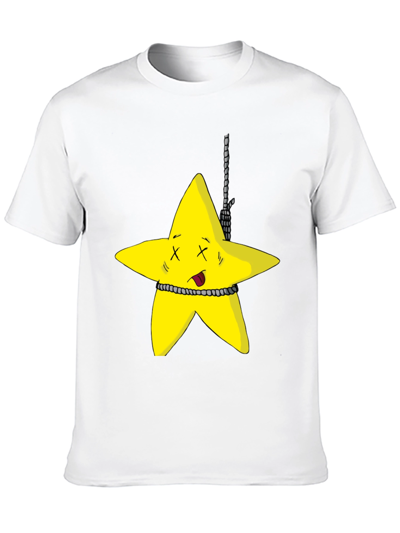Black Cartoon Star Graphic Black T-Shirt view 10