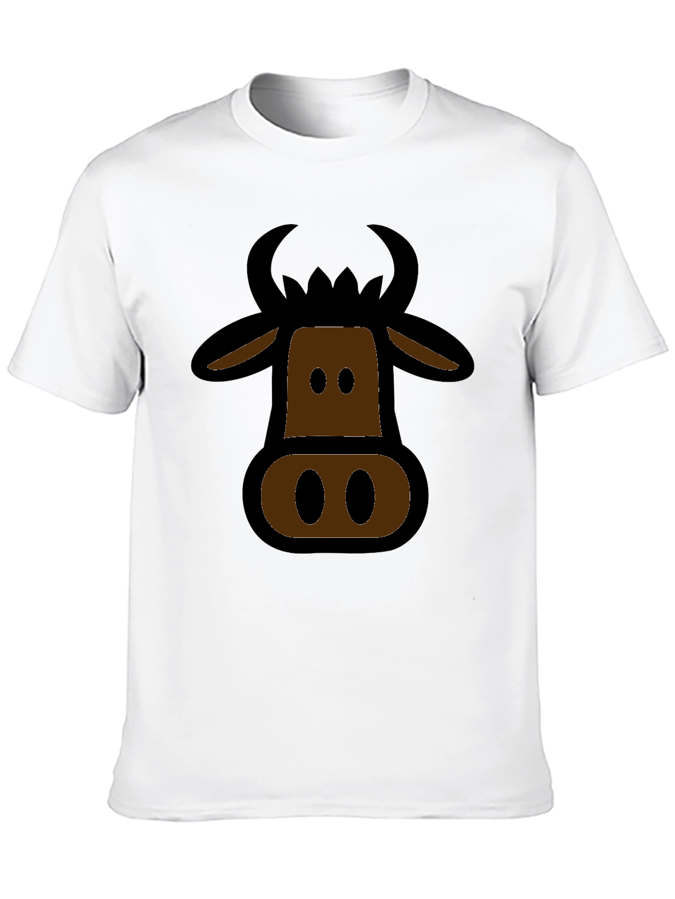Black Cartoon Cow Graphic Black T-Shirt view 10