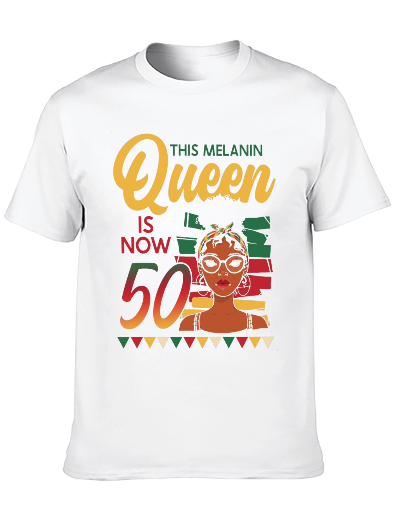 Black Melanin Queen 50th Birthday T-Shirt view 10