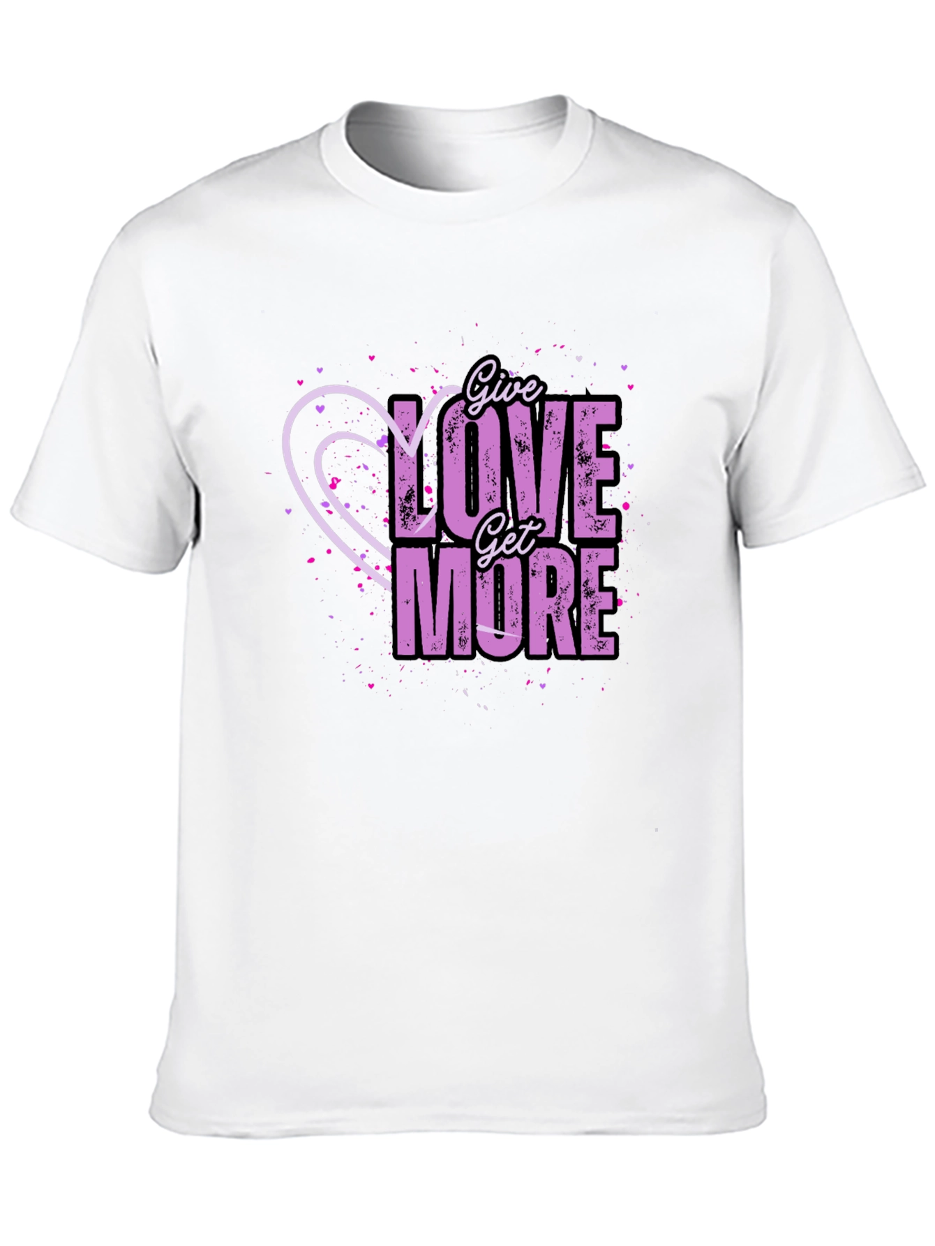 Black Give Love Get More Graphic T-Shirt view 10