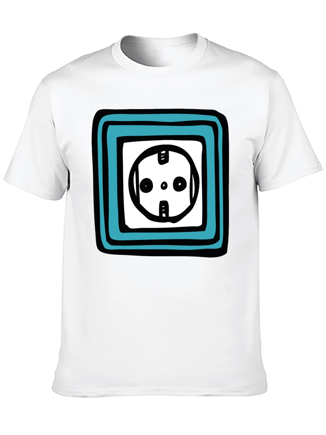Black Electric Outlet Graphic T-Shirt - Funky Trendy Design view 10