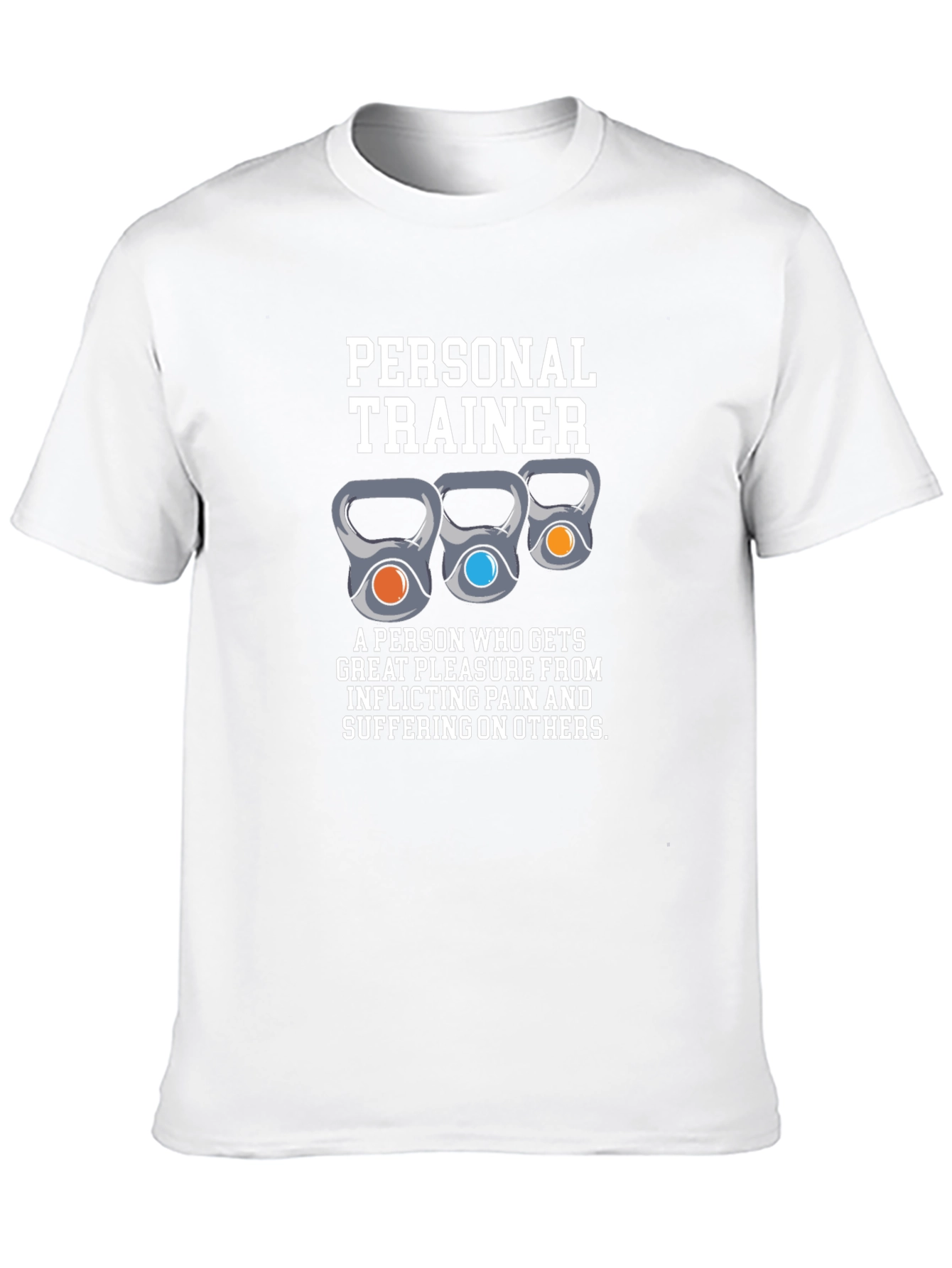 Black Funny Personal Trainer T-Shirt - Kettlebell Design view 10