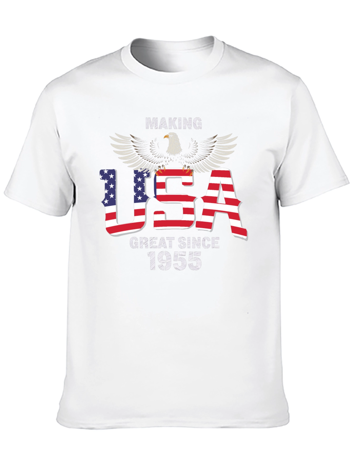 Black USA Great Since 1955 Eagle Patriotic T-Shirt view 10