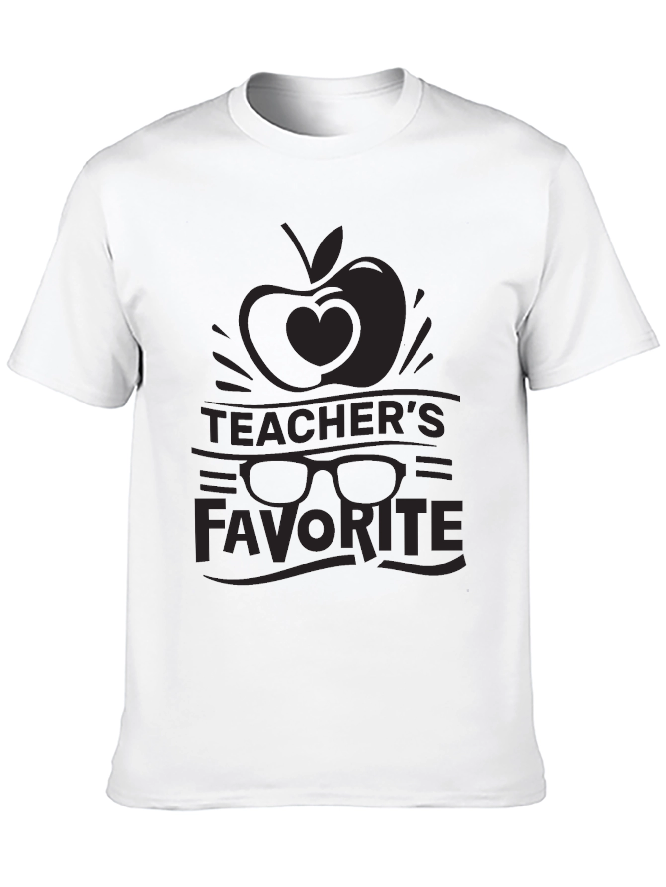 Black Teacher's Favorite Graphic Tee - Black Unisex T-Shirt view 10
