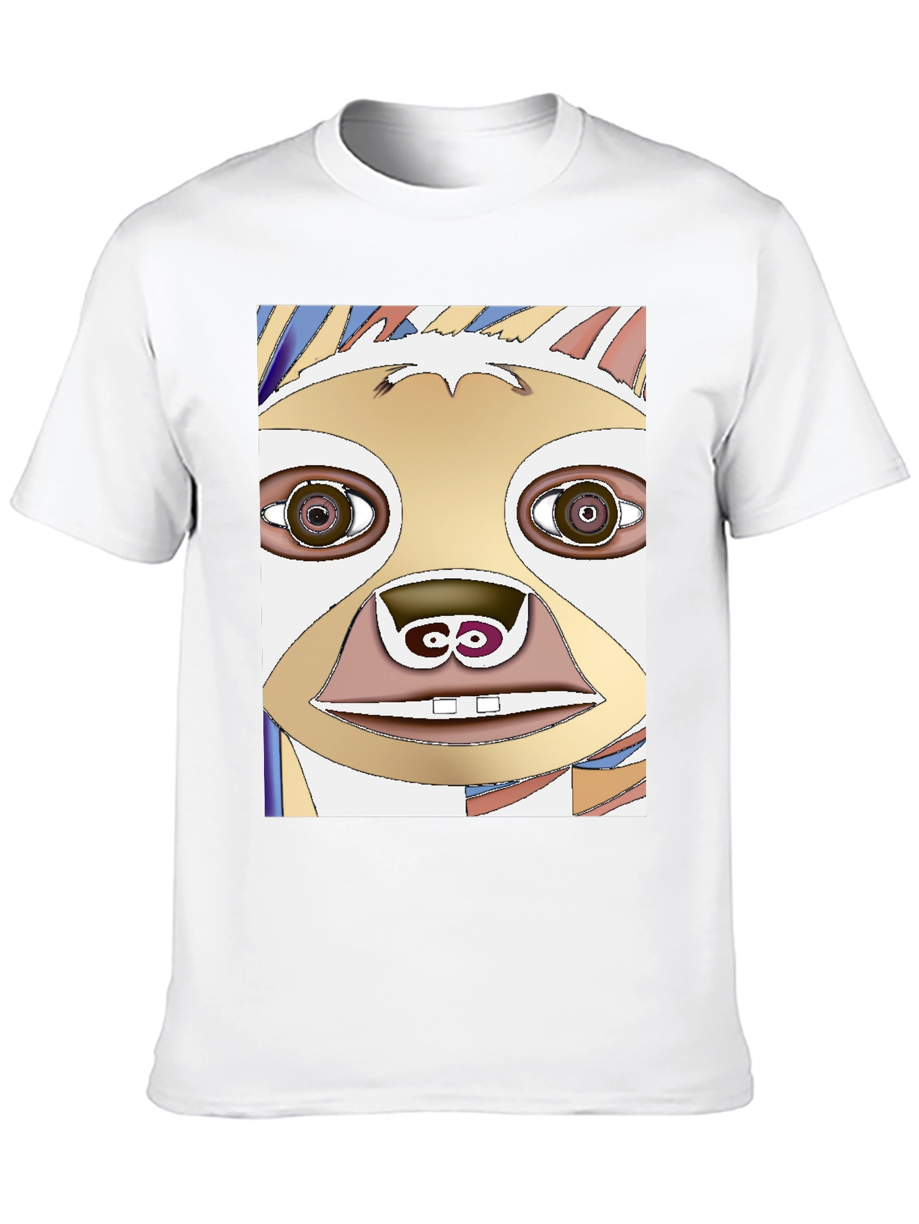 Black Abstract Sloth Graphic Tee - Unique Art Design view 10