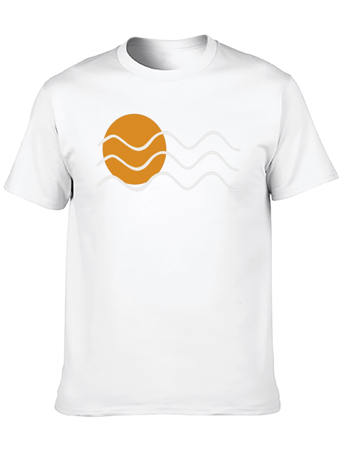 Black Sunset Waves Graphic Tee - Black Cotton Comfort view 10