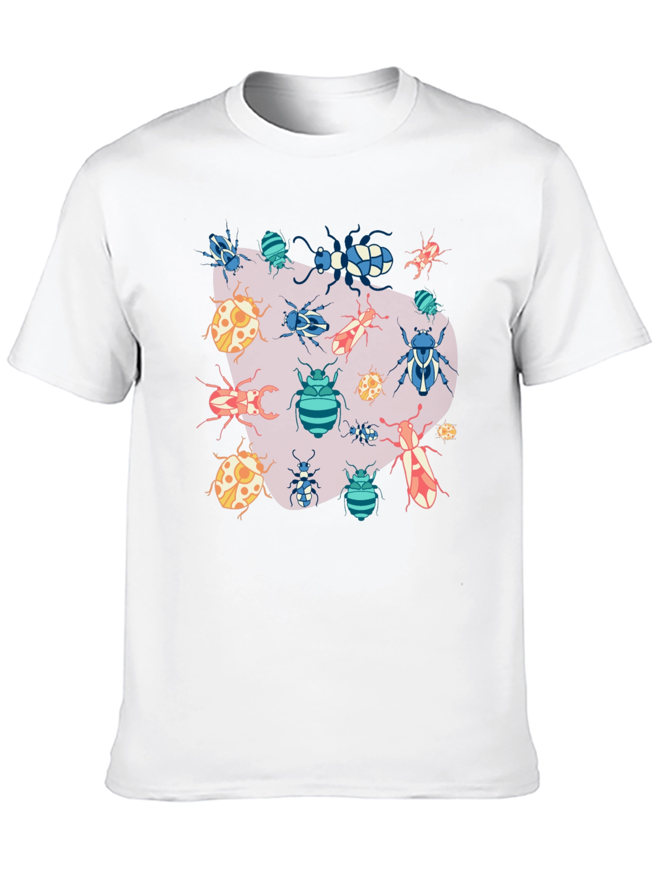 Black Bug Print T-Shirt - Unique Insect Design view 10