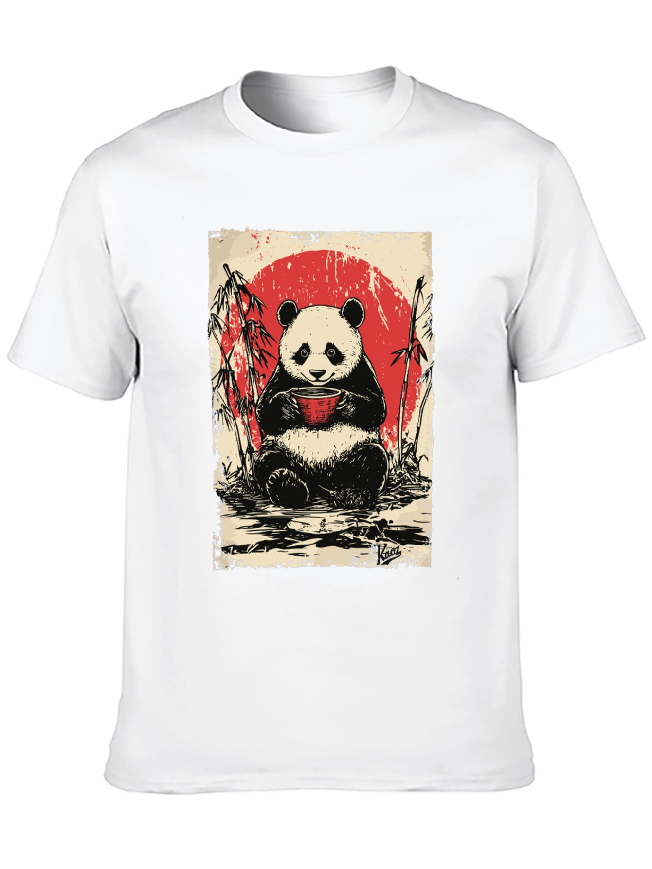 Black Panda Tea T-Shirt - Cute Asian Design view 10