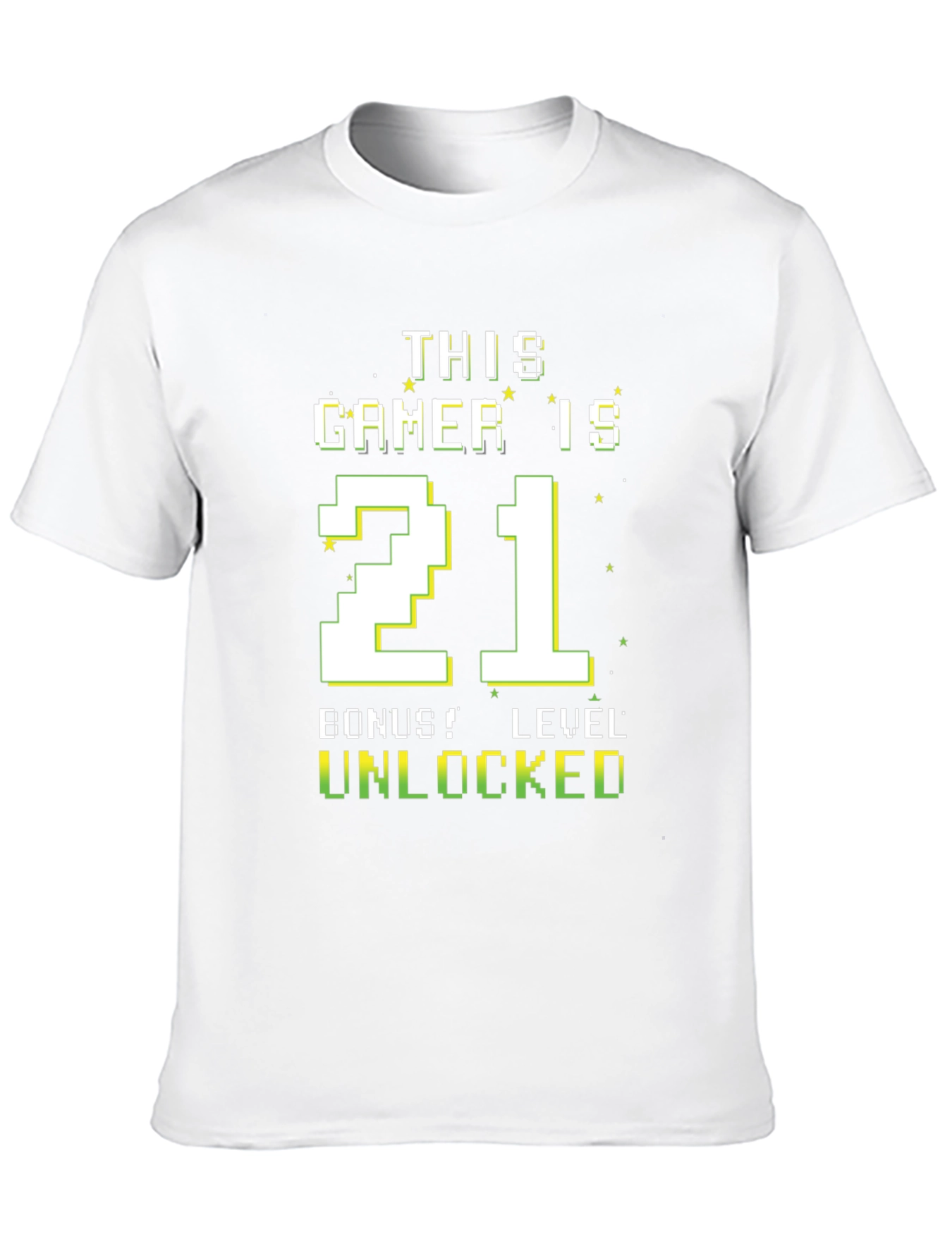 Black Gamer 21st Birthday Level Unlocked T-Shirt view 10