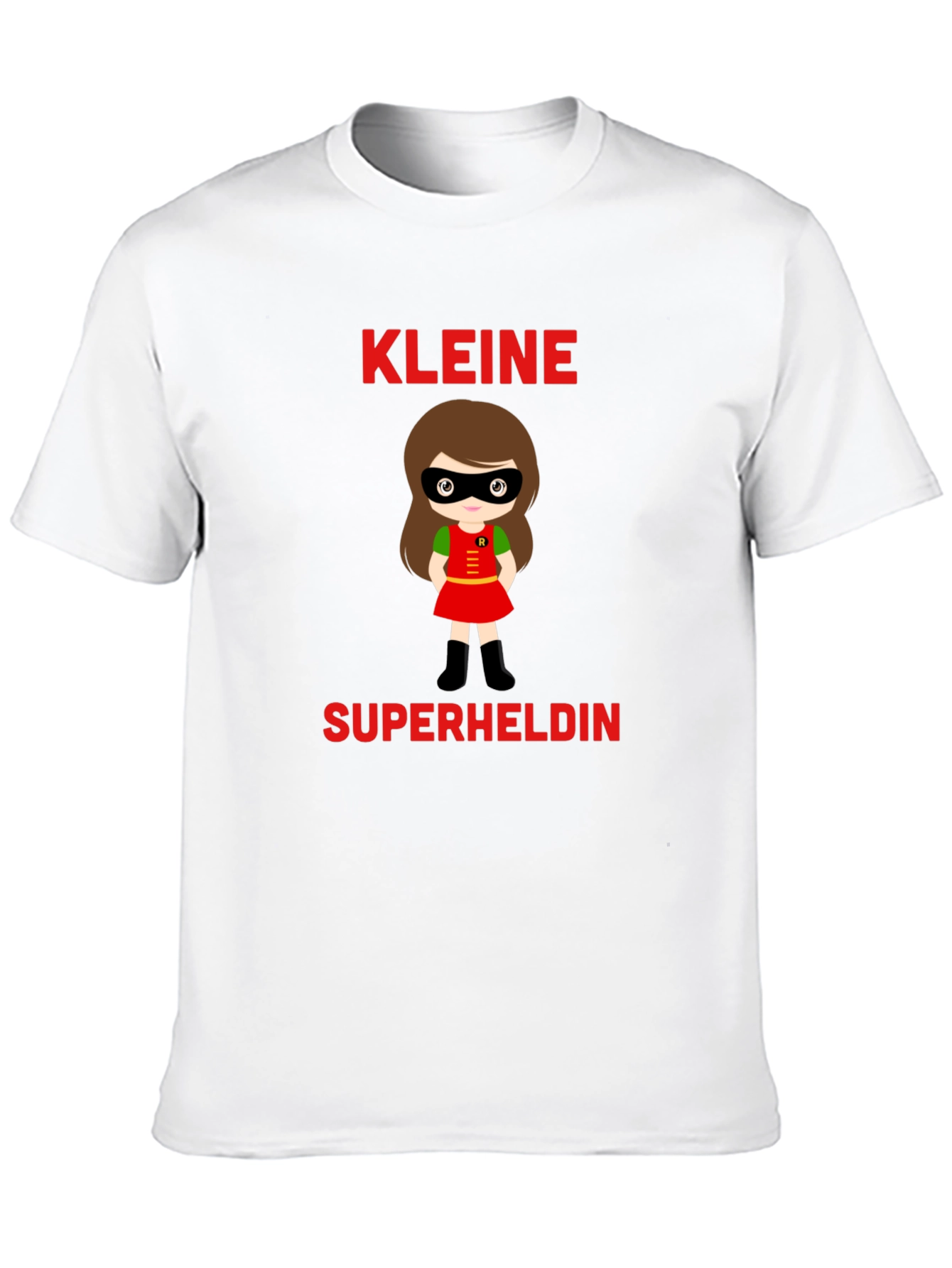 Black Kleine Superheldin T-Shirt - Cute Superhero Girl Tee view 10