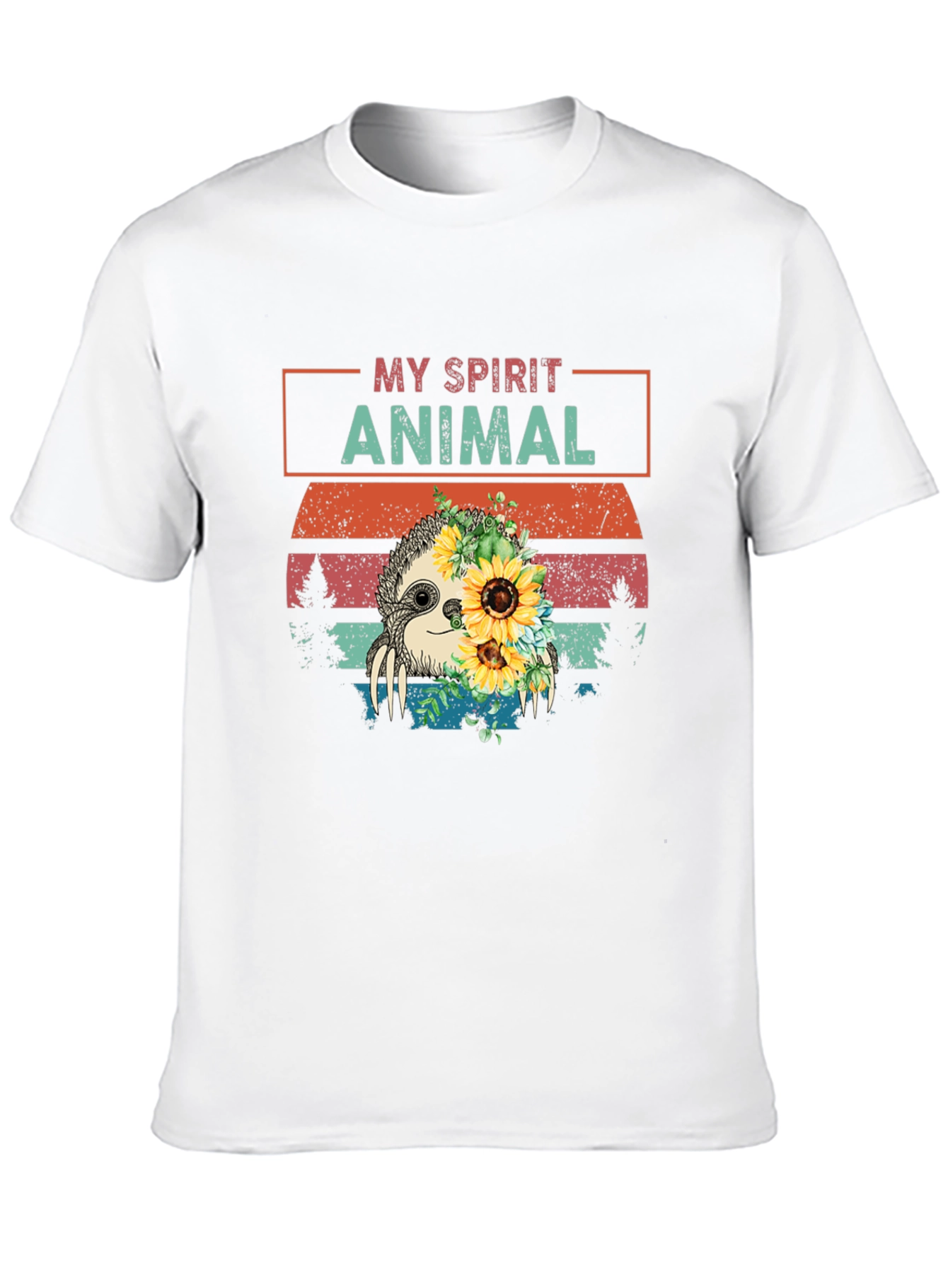 Black My Spirit Animal Sloth Graphic T-Shirt view 10