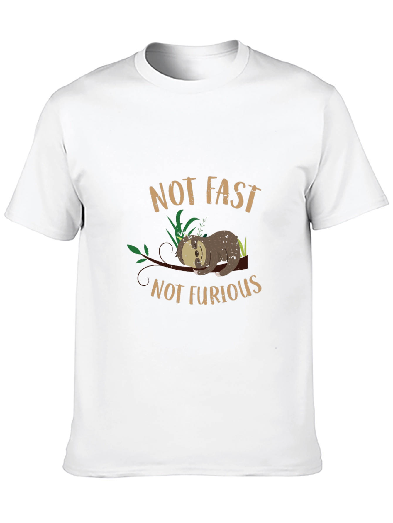 Black Not Fast Not Furious Sloth Graphic Tee - Black view 10