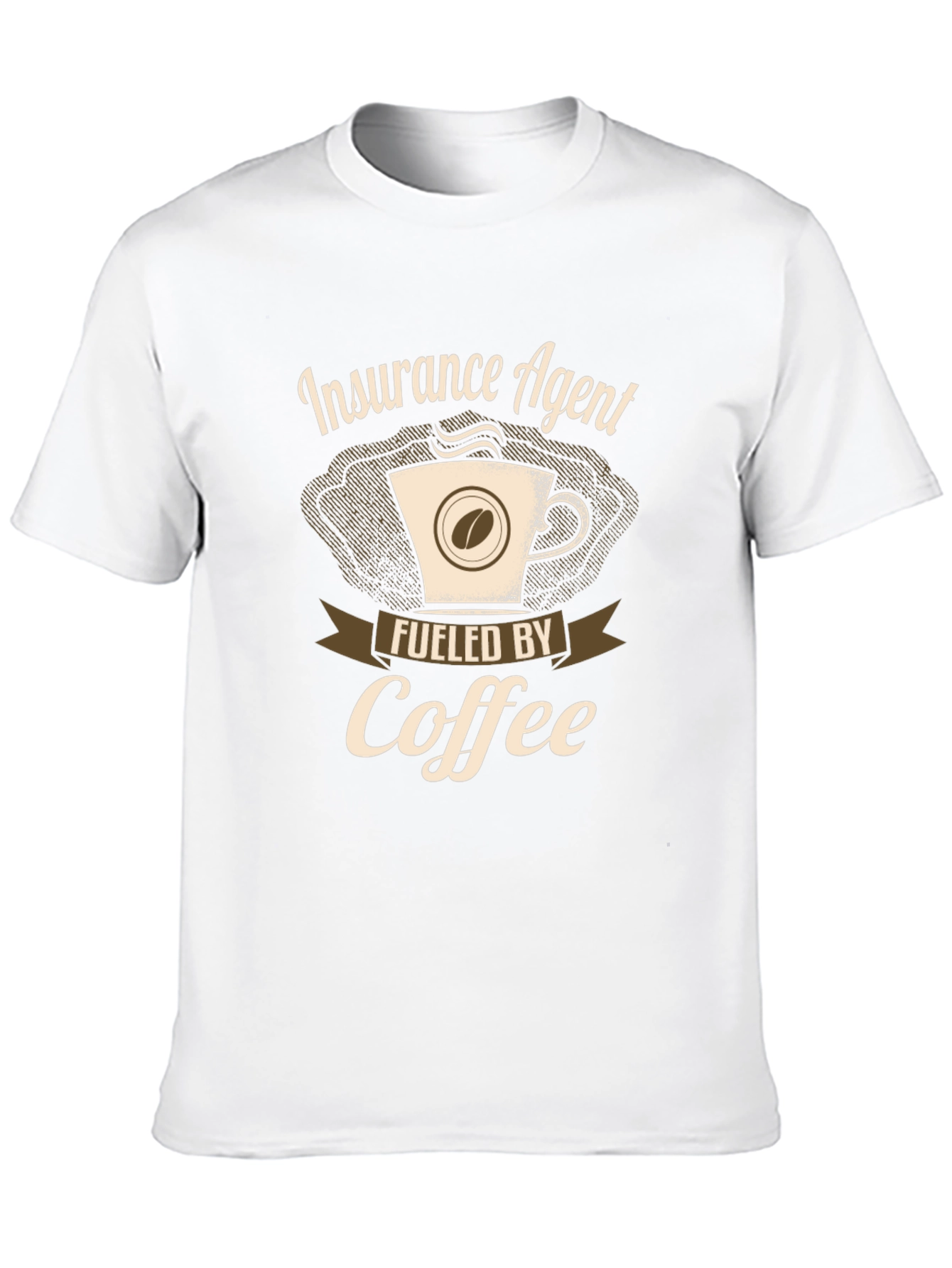 Black Insurance Agent Fueled By Coffee T-Shirt view 10