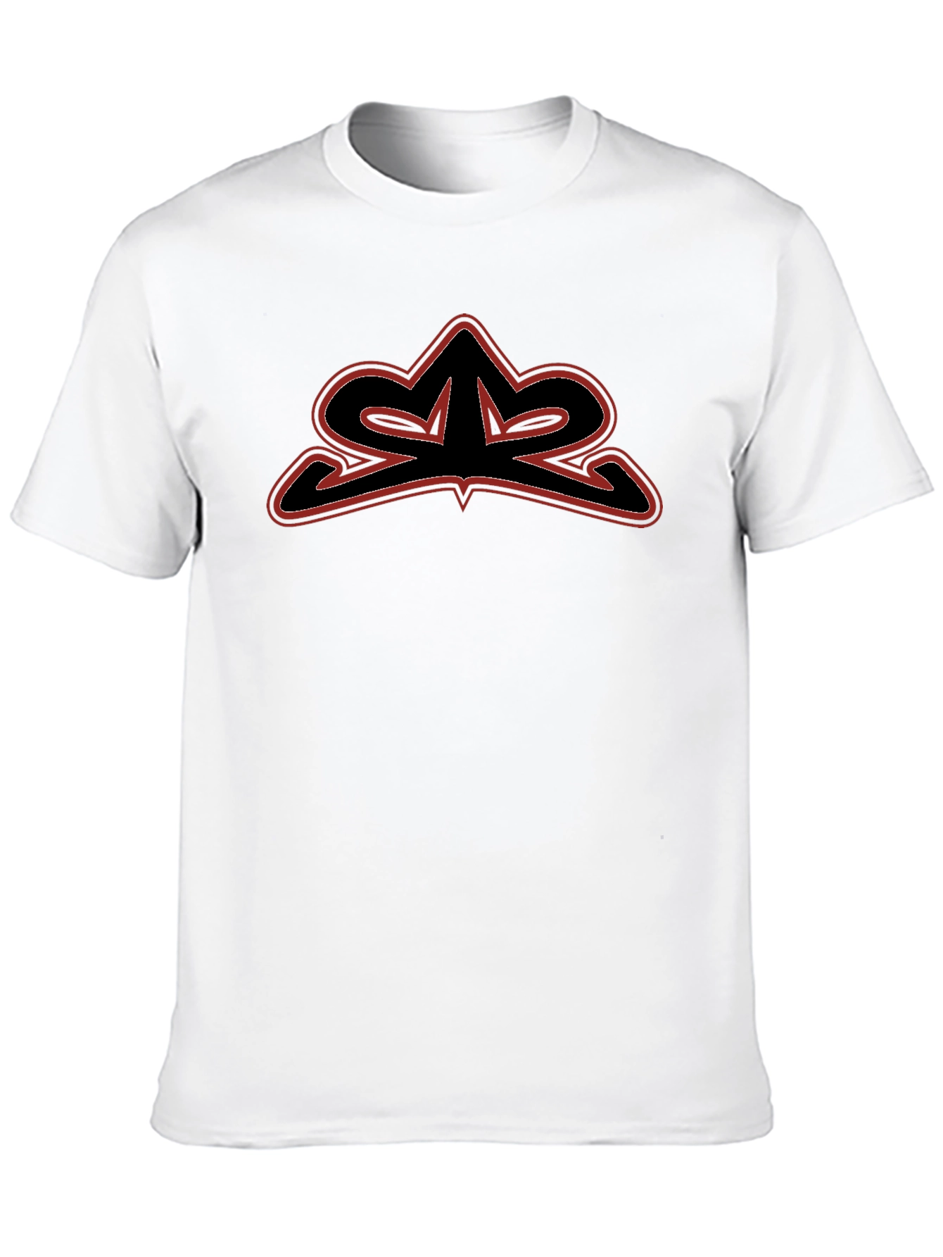 Black Men's Black Graphic Tee - Edgy Logo Design view 10