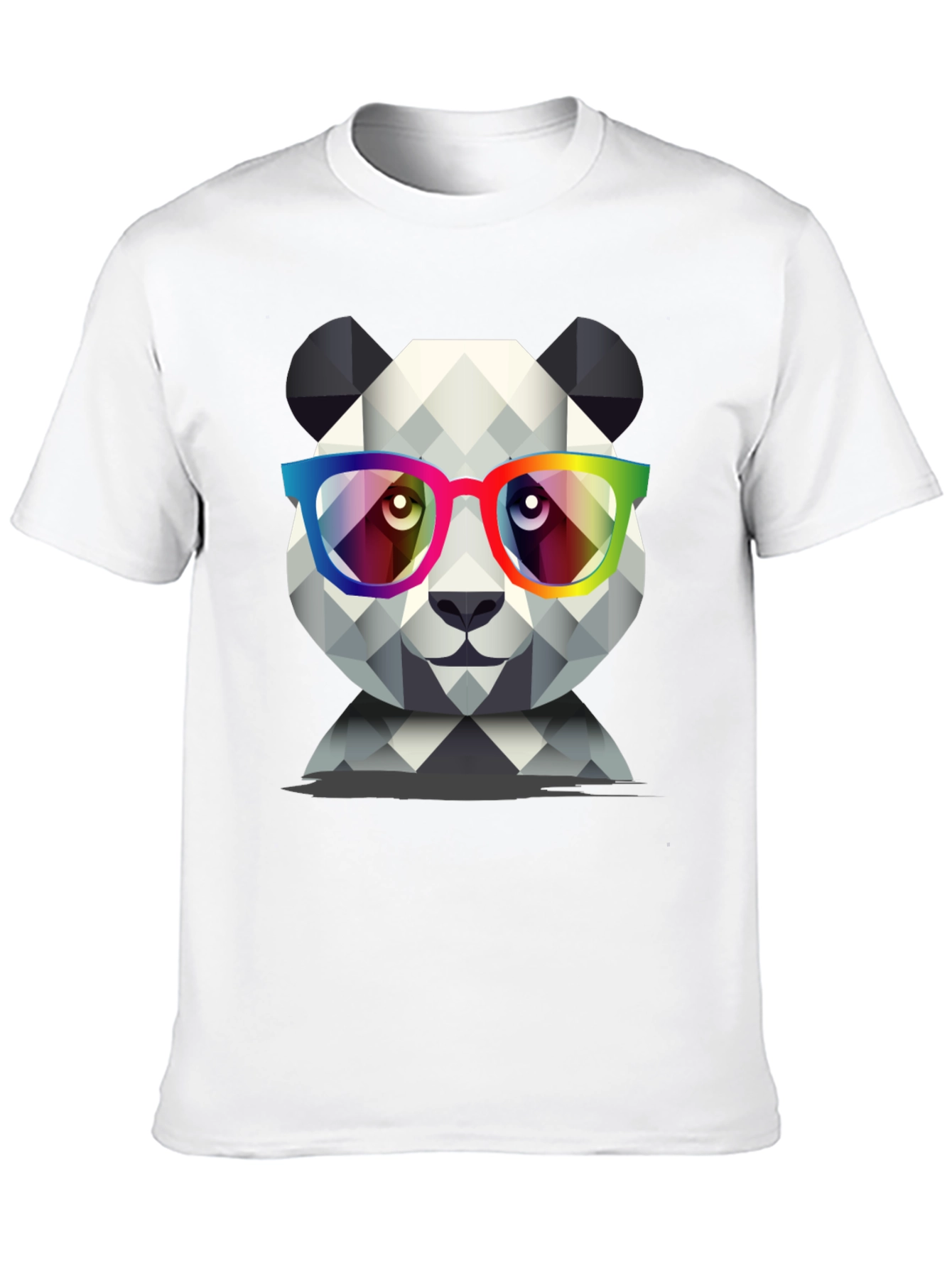 Black Geometric Panda T-Shirt view 10