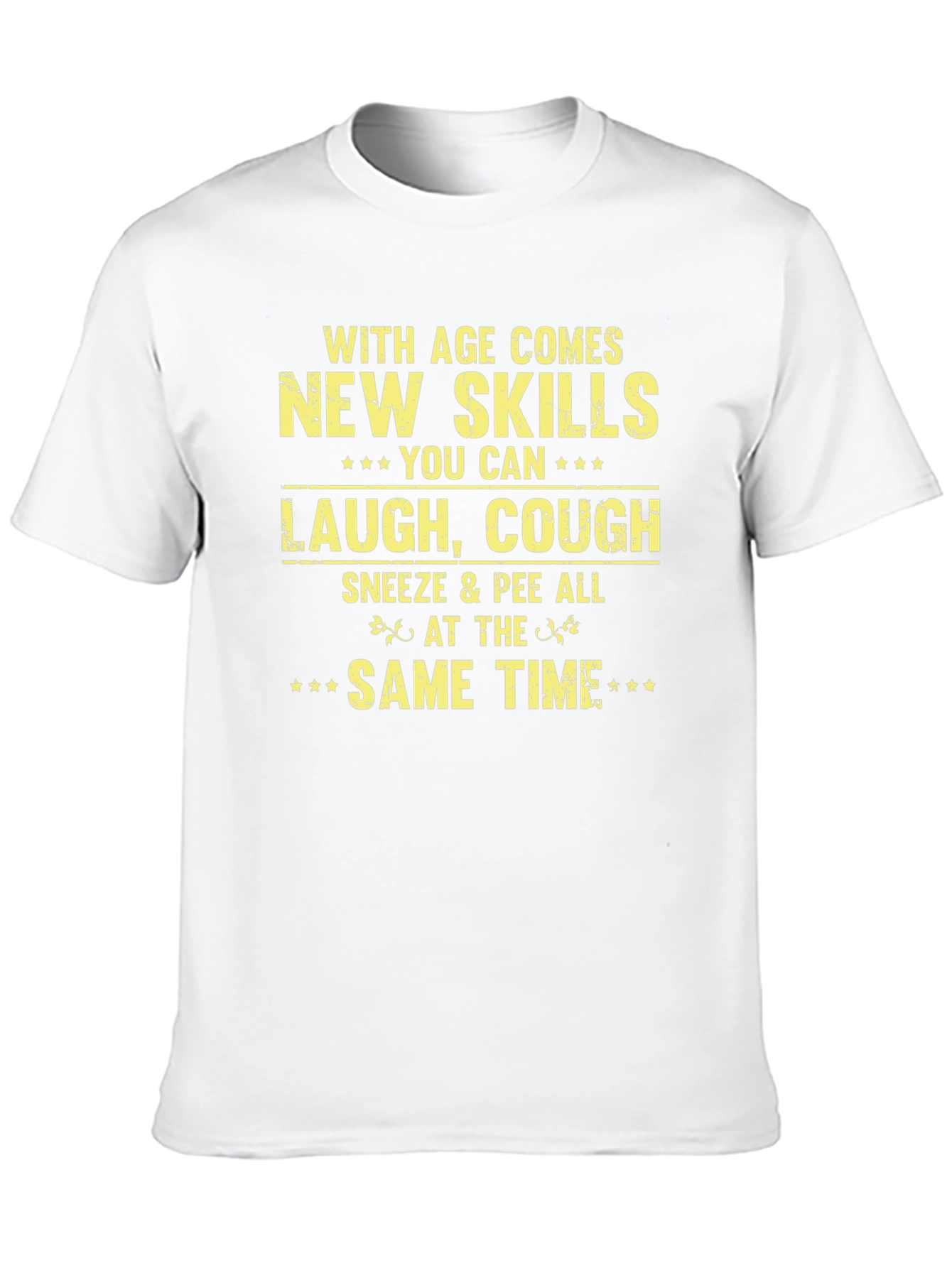 Black Humorous Age Skills Graphic Tee view 10