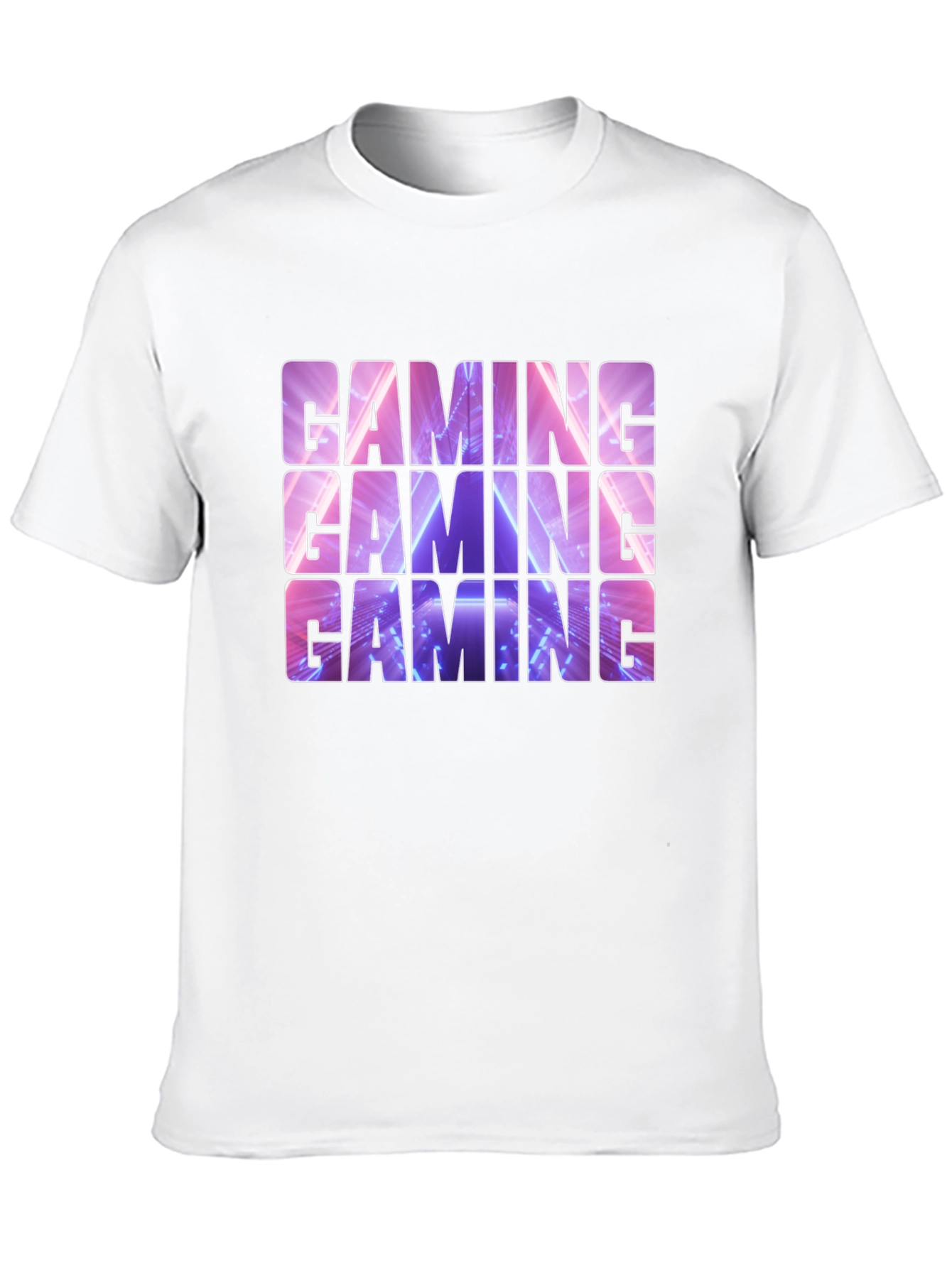 Black Gaming T-Shirt - Neon Design view 10