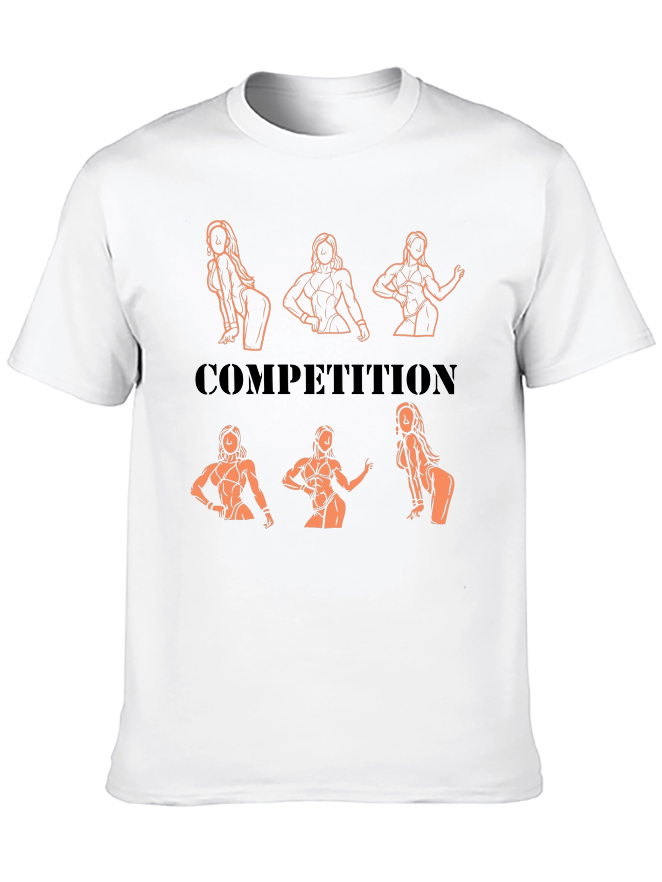 Black Competition Black T-Shirt with Bodybuilding Design view 10