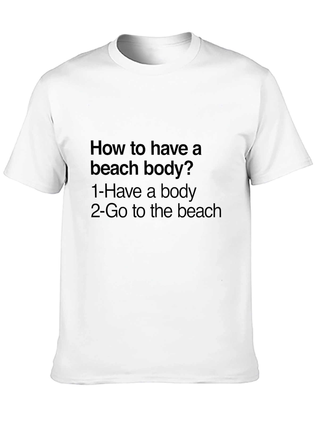 Black Beach Body T-Shirt - Funny Graphic Tee view 10