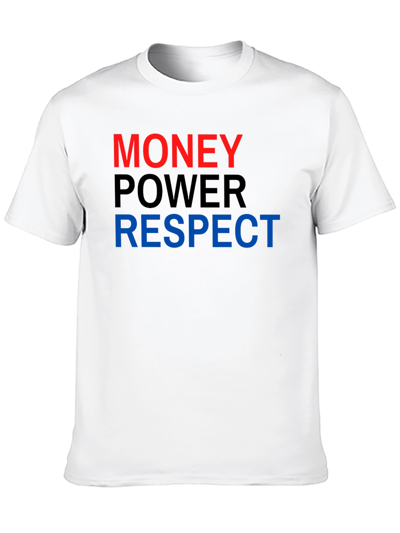Black Money Power Respect Graphic Tee view 10