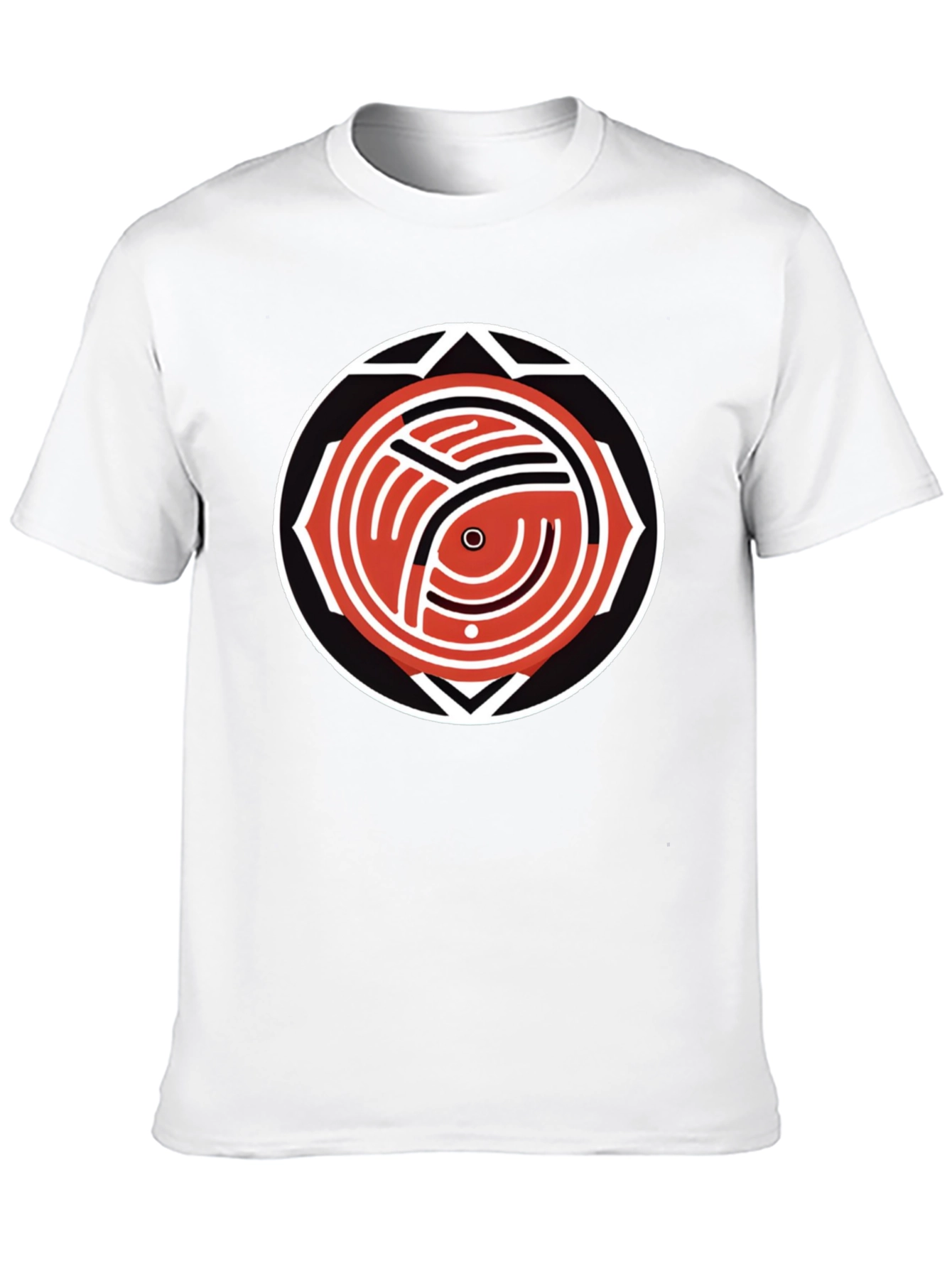 Black Abstract Graphic Print Black T-Shirt view 10