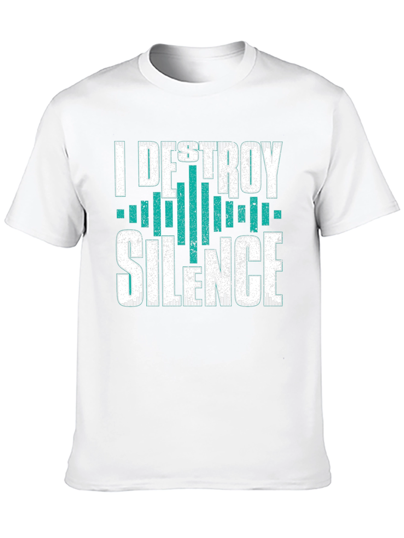 Black I Destroy Silence Graphic T-Shirt view 10