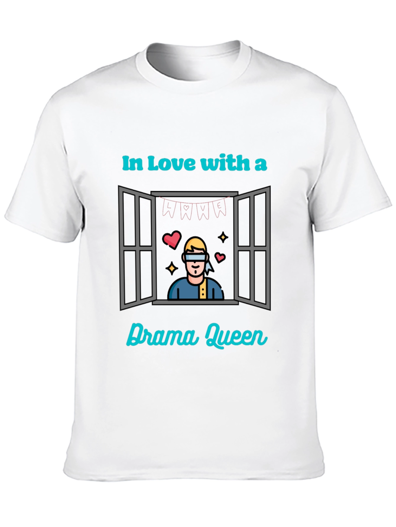Black In Love With a Drama Queen T-Shirt view 10