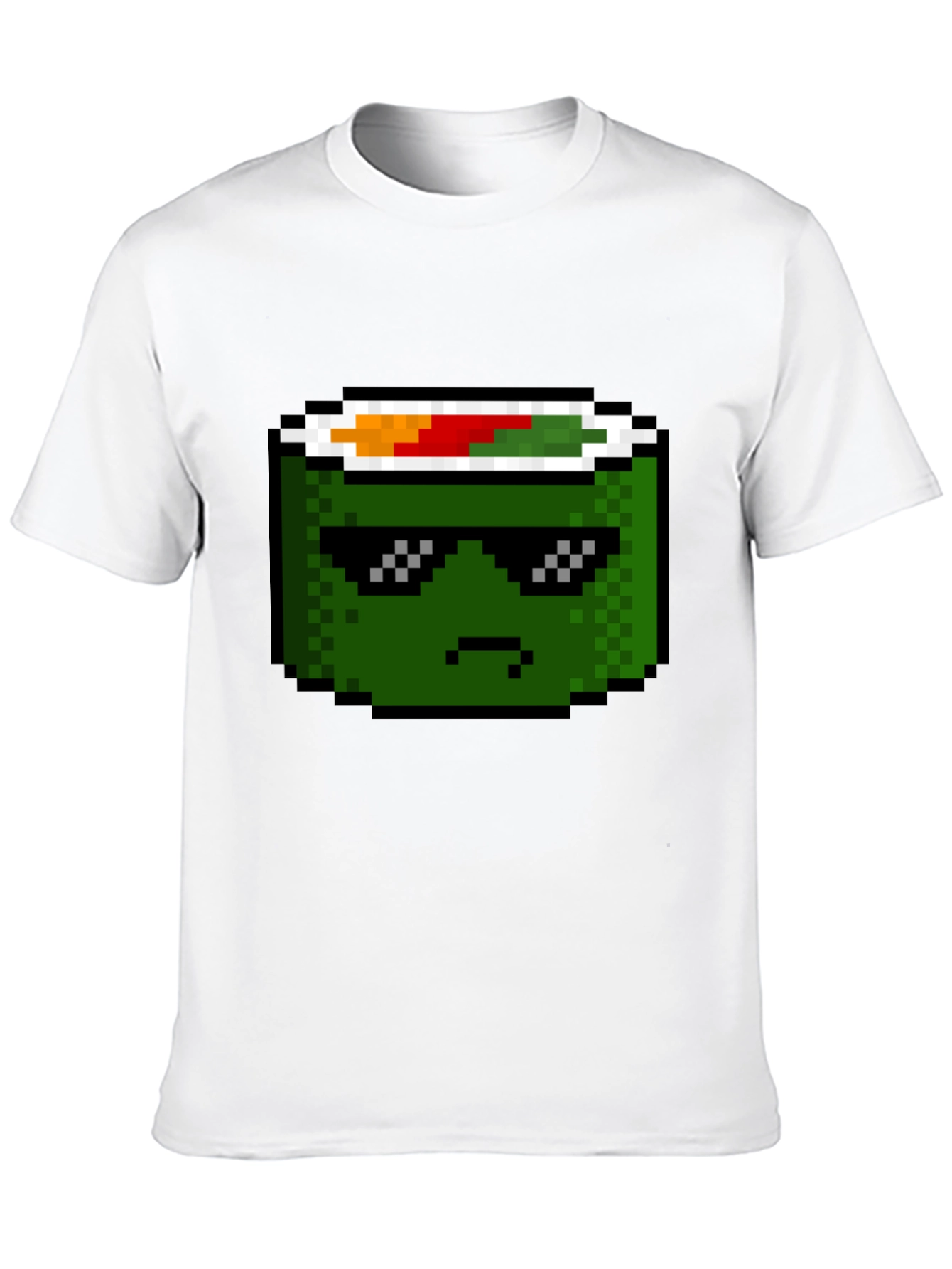 Black Pixel Sushi Roll T-Shirt - Cool Foodie Tee view 10