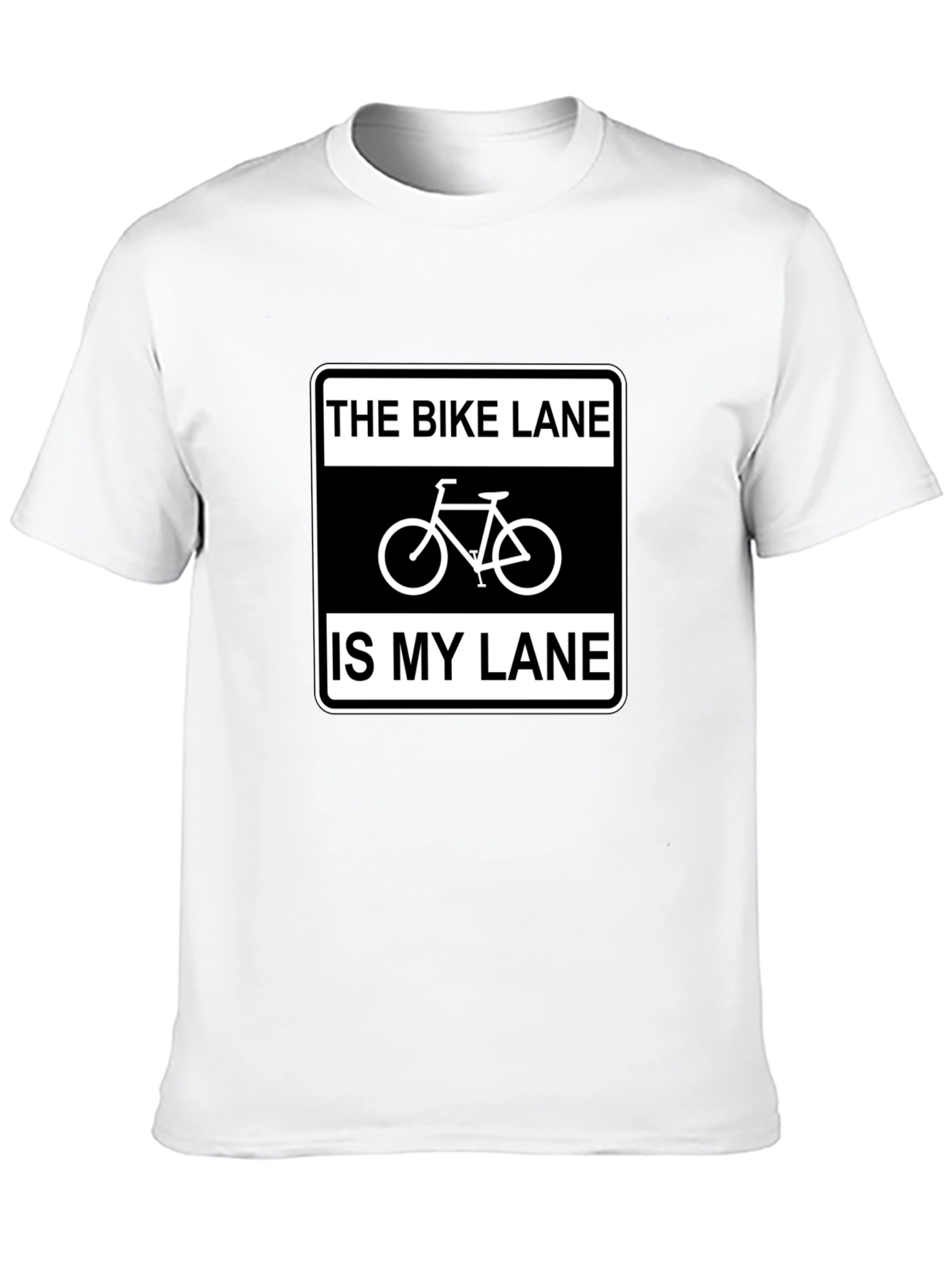 Black Bike Lane is My Lane T-Shirt - Cycling Enthusiast Tee view 10