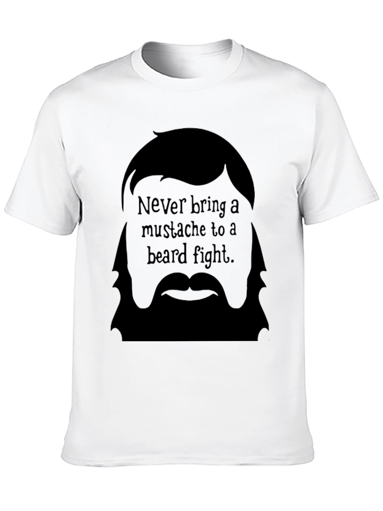 Black Beard Fight T-Shirt - Funny Beard Graphic Tee view 10