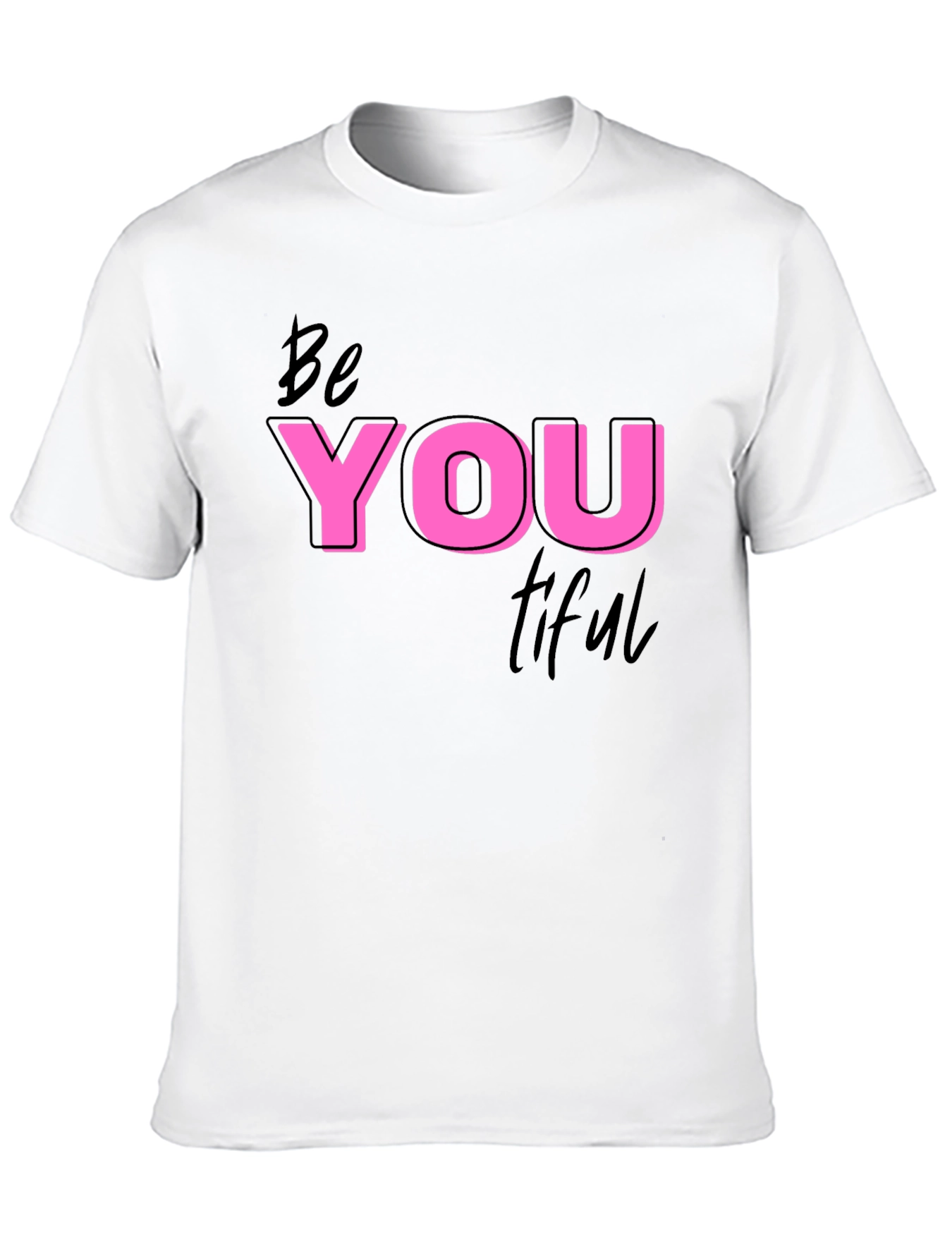 Black Be You Tiful Black Graphic Tee view 10