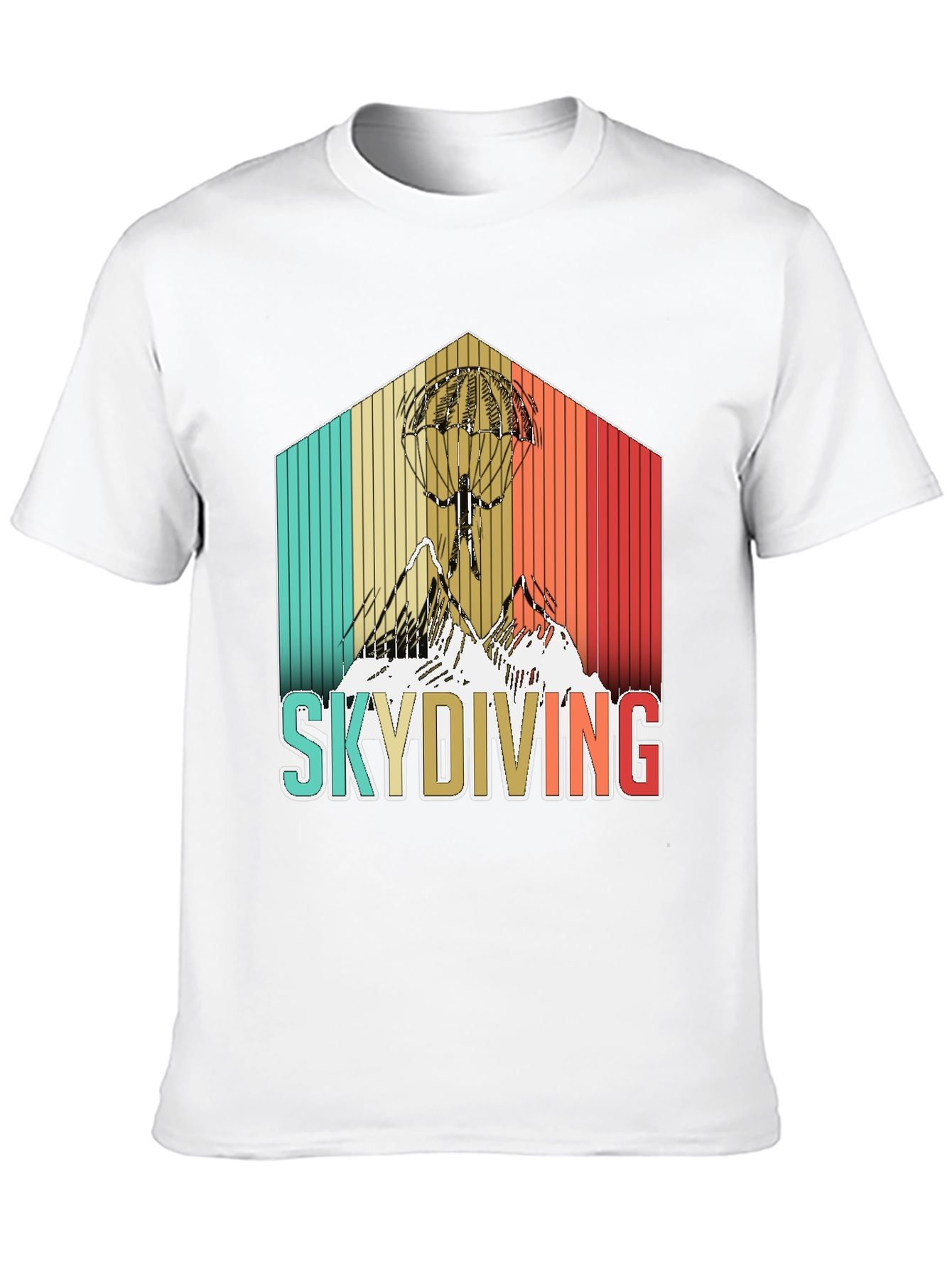 Black Retro Skydiving T-Shirt - Vintage Style Adventure Tee view 10