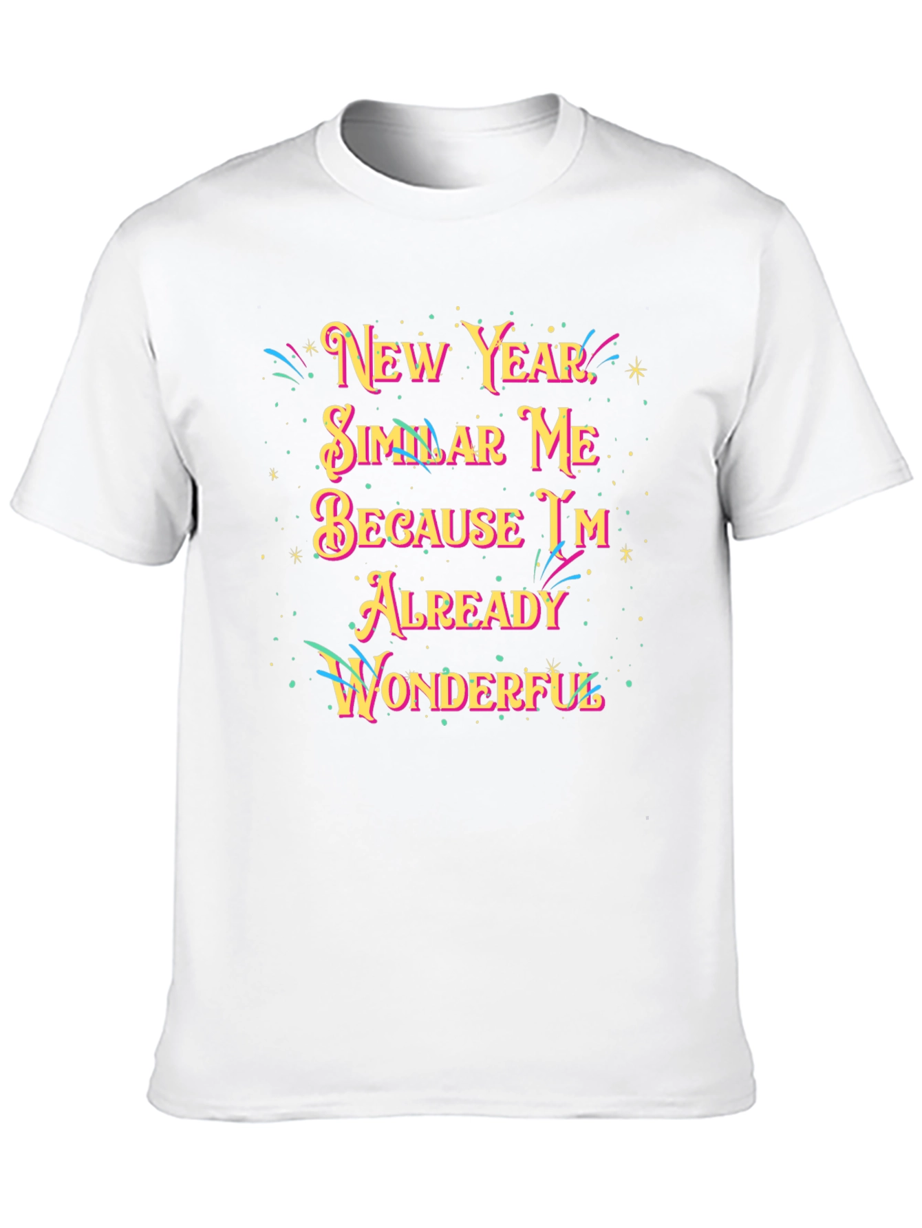 Black New Year Similar Me Wonderful Black Graphic Tee view 10