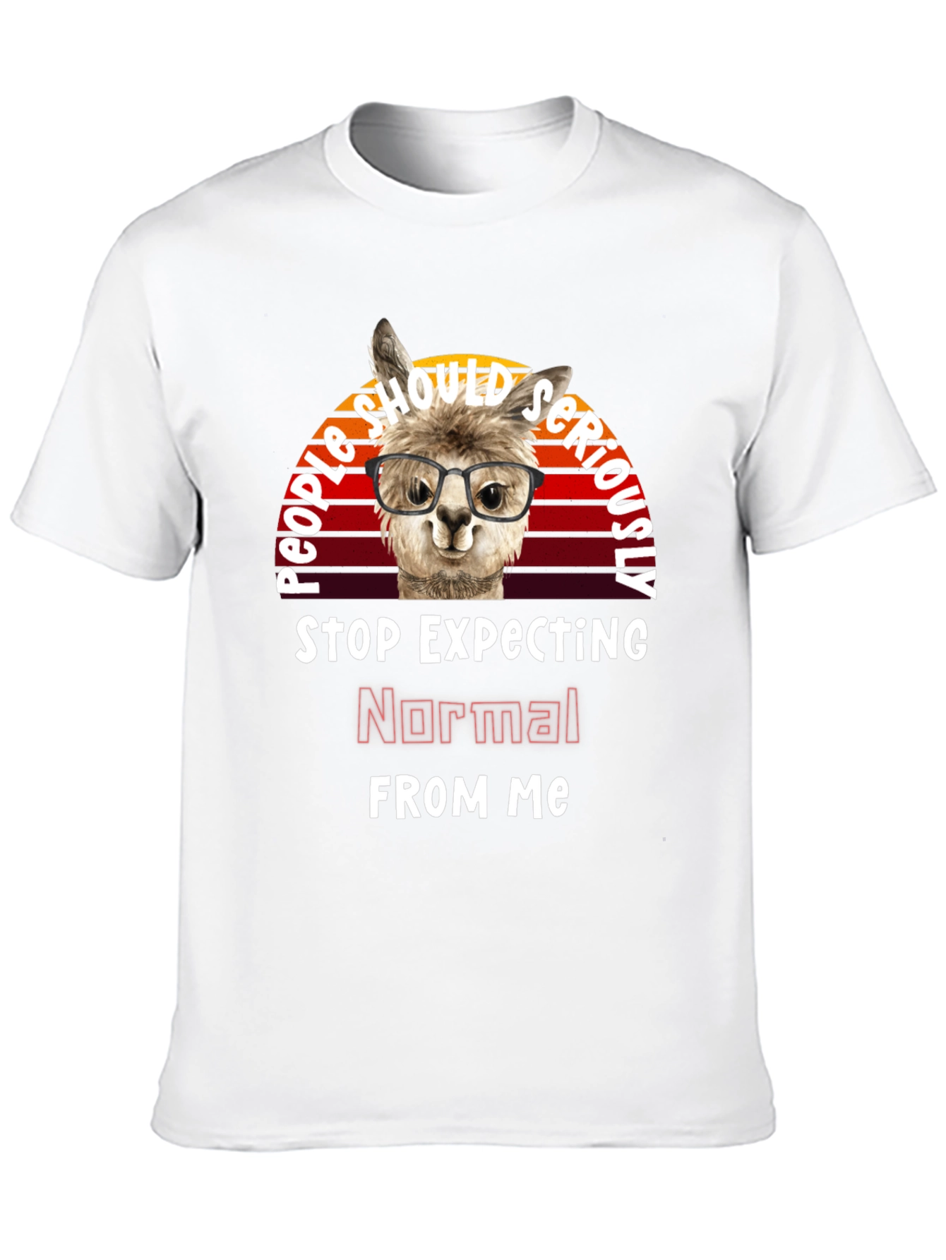 Black Llama "Normal" Graphic Tee - Quirky & Comfy view 10