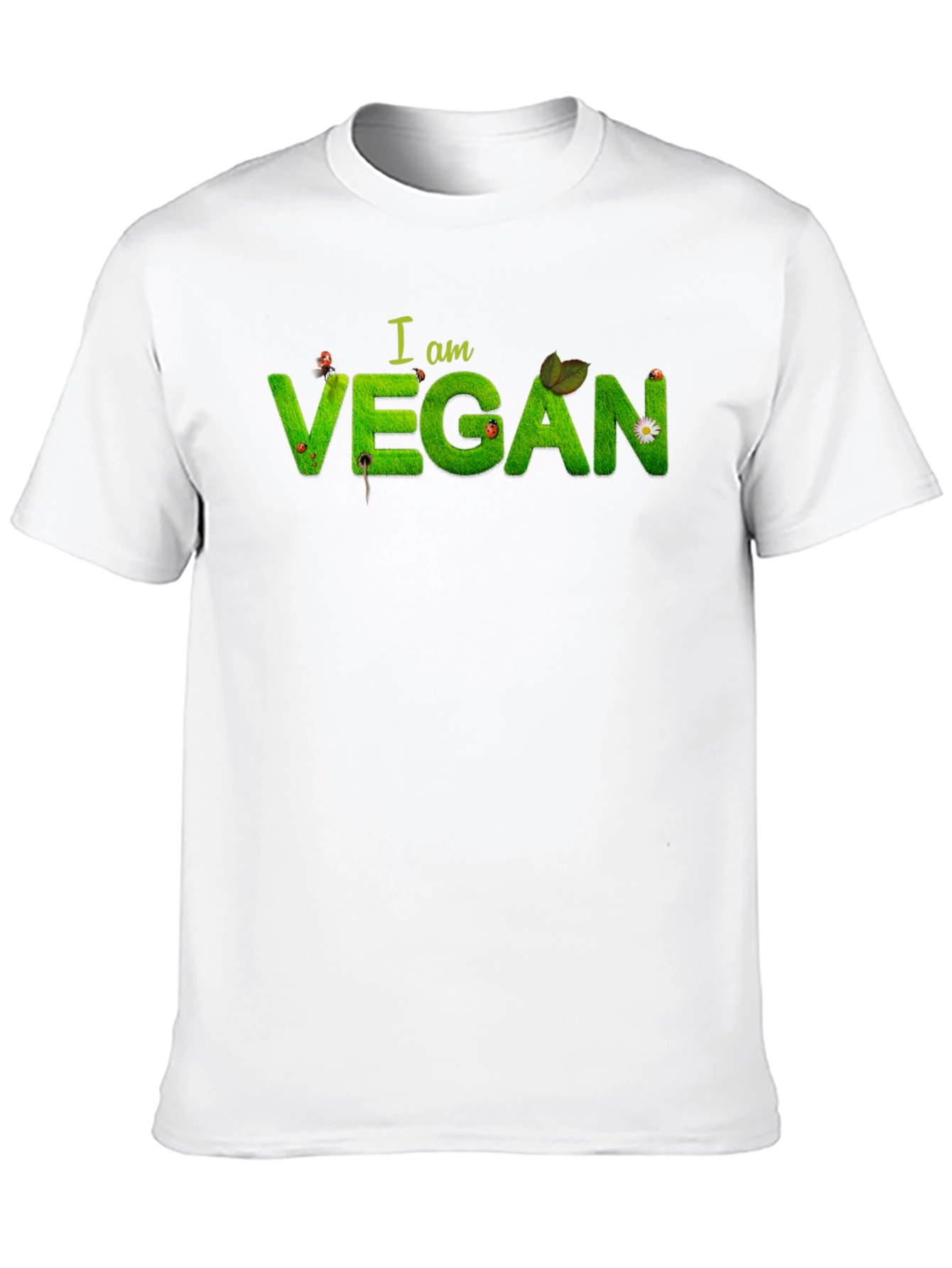 Black I am Vegan Graphic T-Shirt view 10