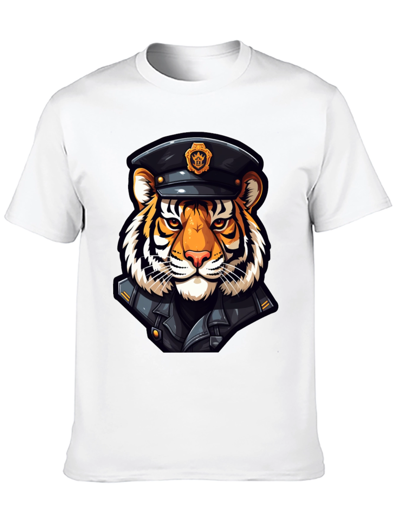 Black Tiger Officer Graphic T-Shirt view 10