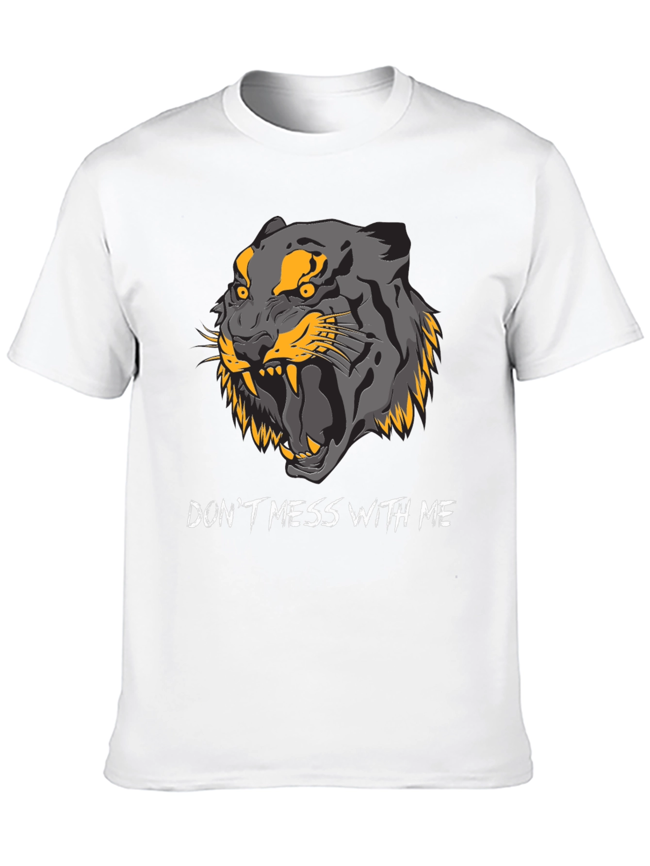 Black Don't Mess With Me Tiger Graphic Tee view 10