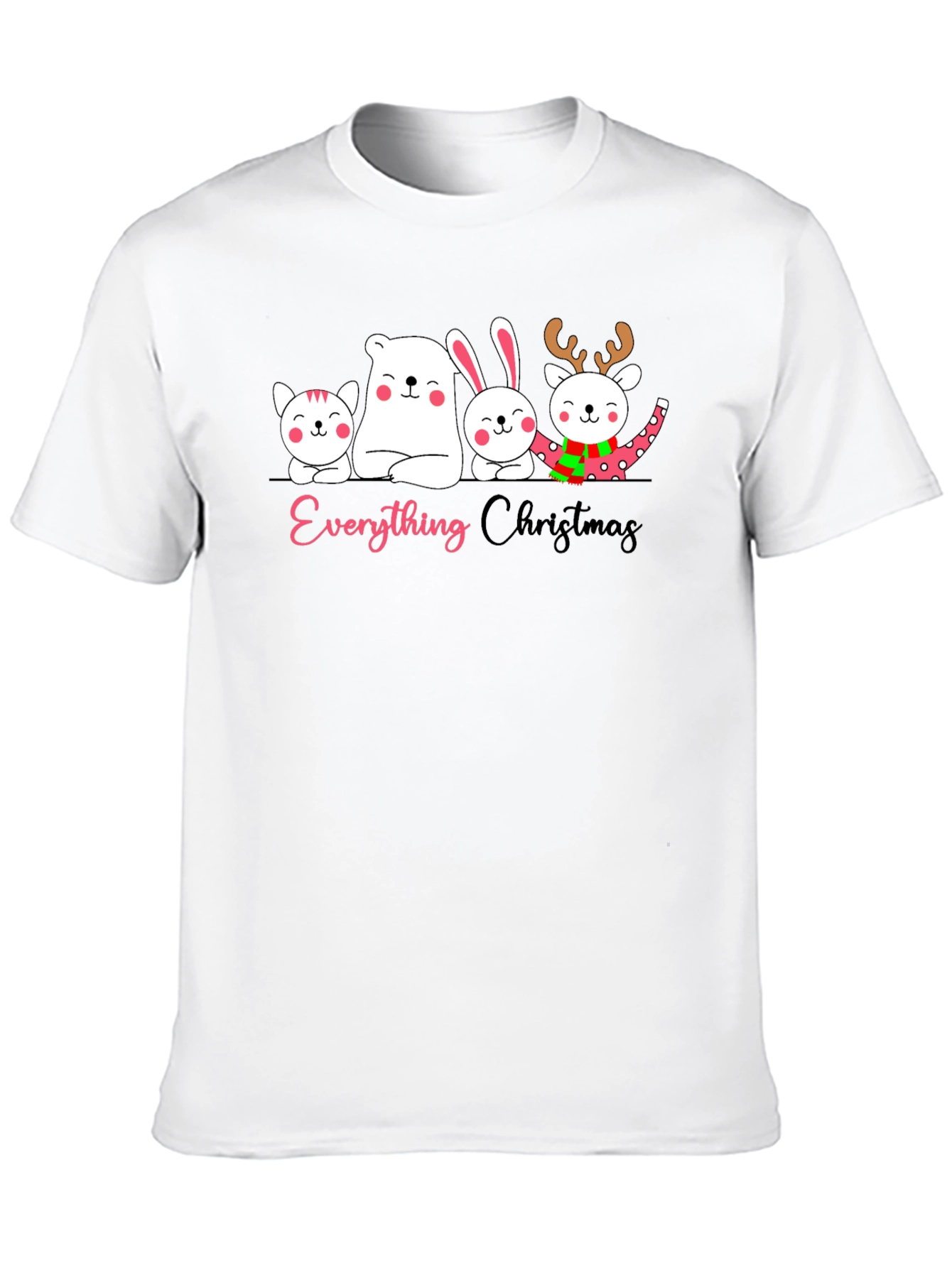 Black Everything Christmas Black Graphic T-Shirt view 10