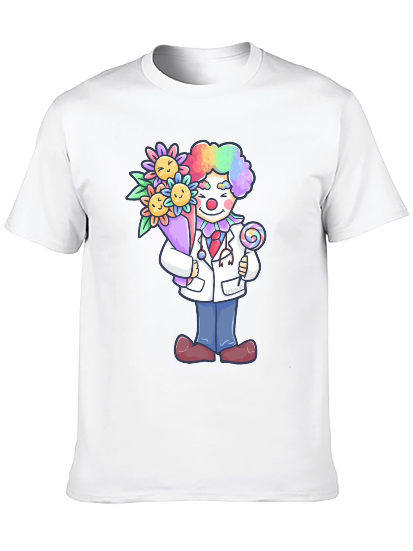 Black Clown Doctor Graphic Tee - Funny Medical Shirt view 10