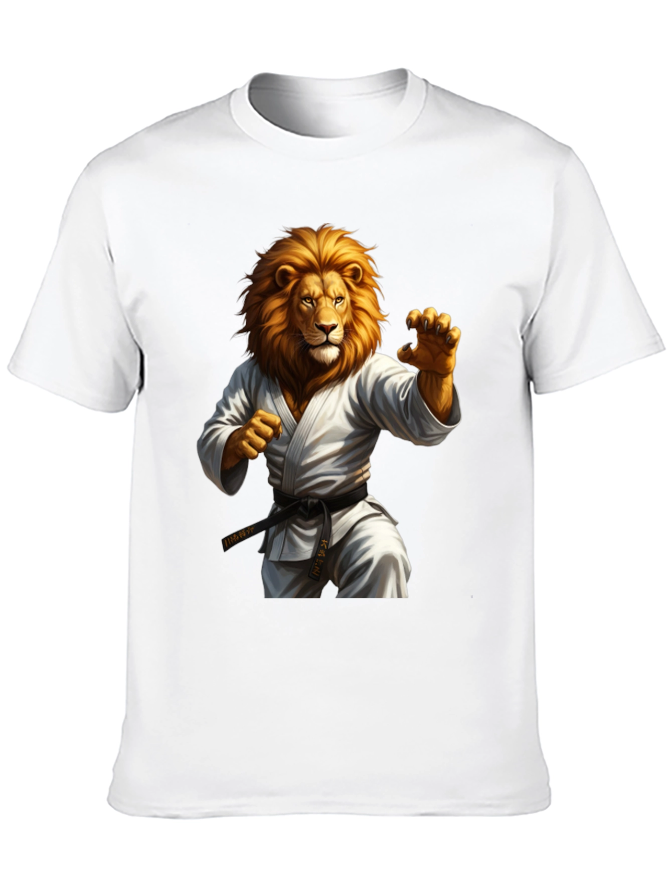 Black Lion Karate T-Shirt - Martial Arts Animal Tee view 10