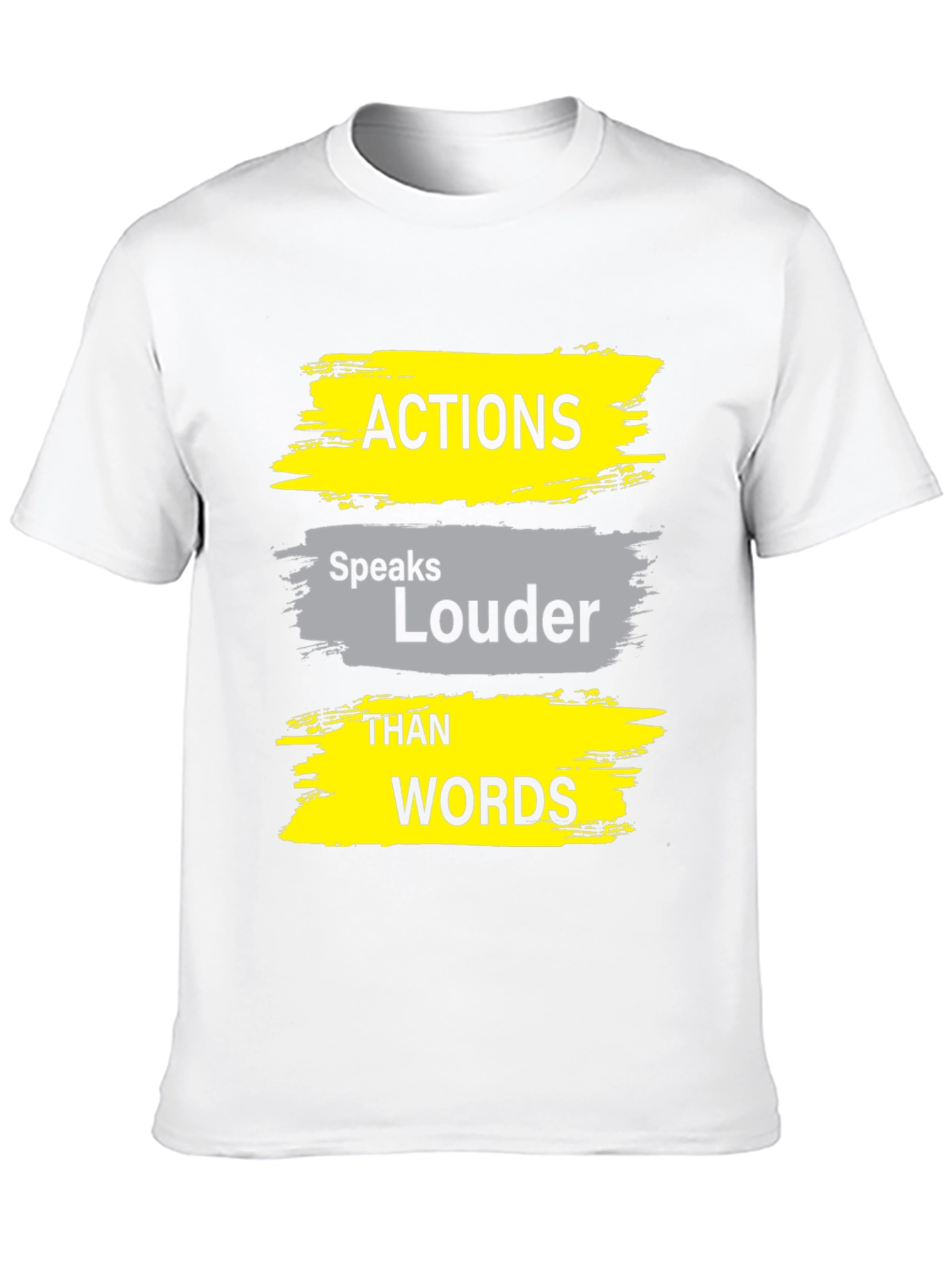 Black Actions Speak Louder Black Graphic Tee view 10